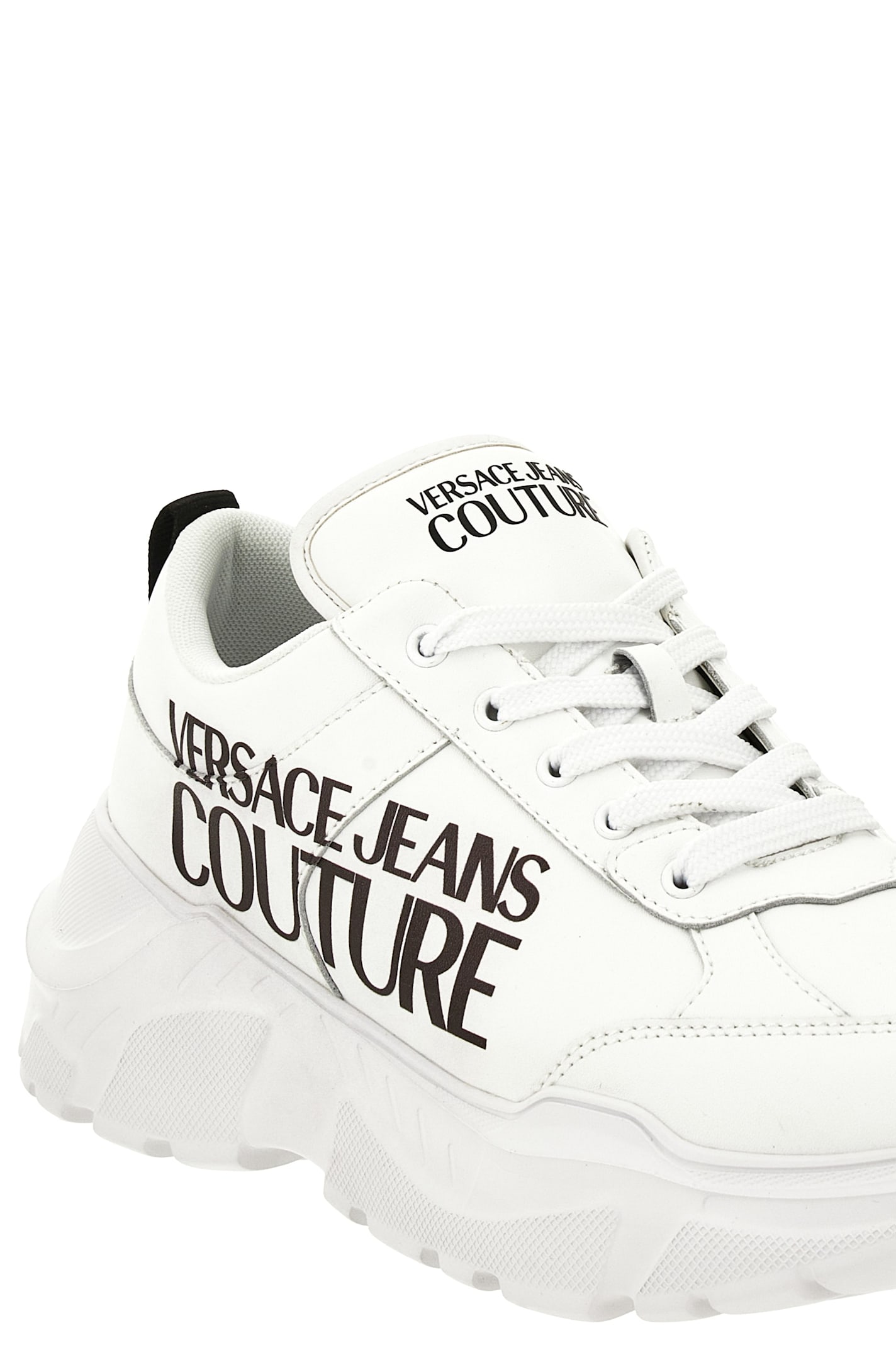Versace Jeans Couture Logo-print Chunky Sneakers In White