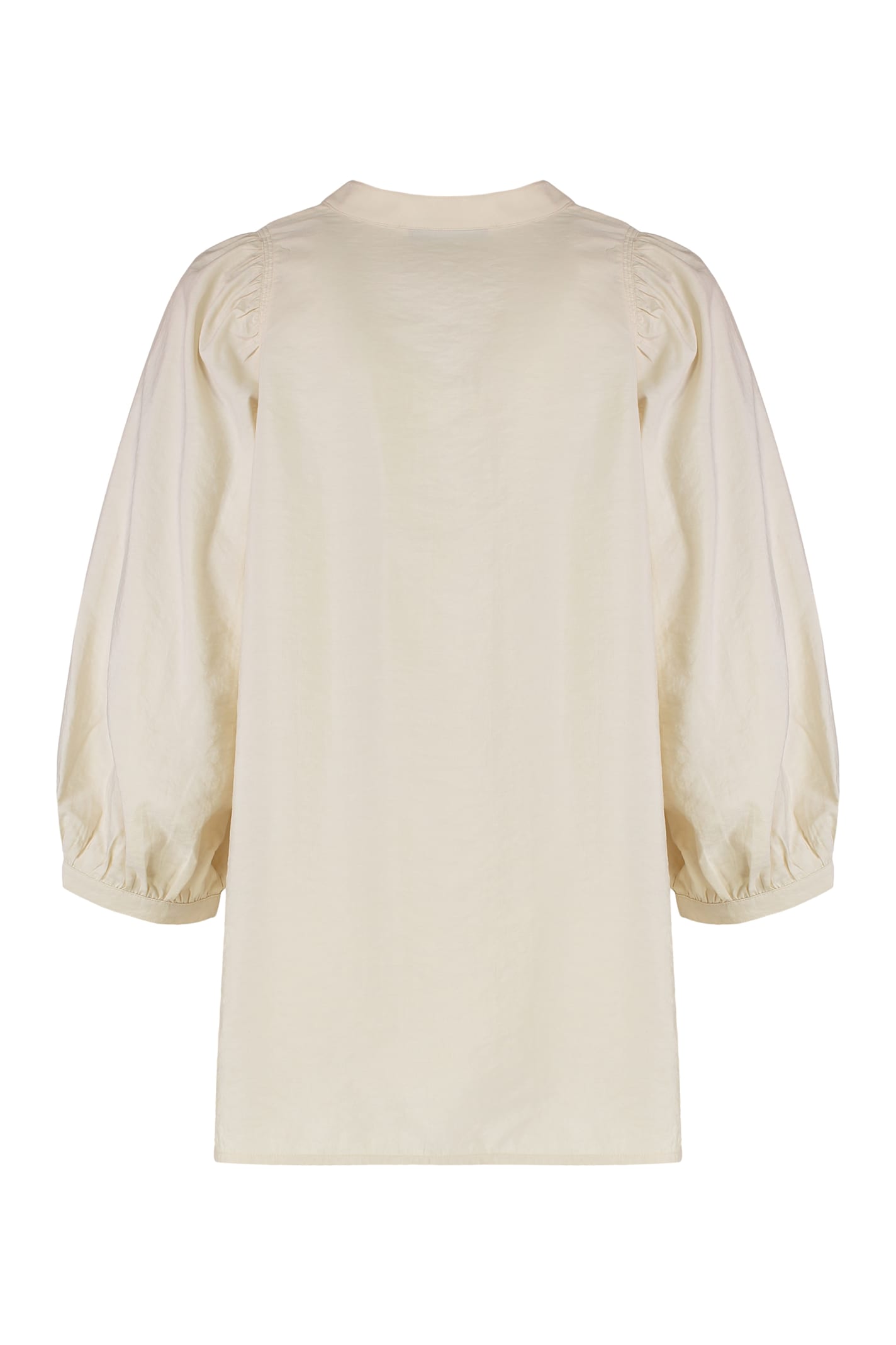 Yves Salomon Silk Blend Blouse In Neutral