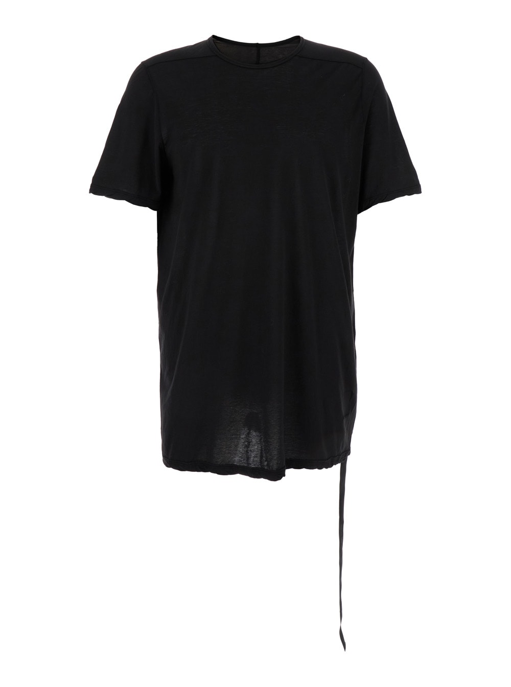 Shop Drkshdw Black Crewneck T-shirt With Oversized Band In Cotton Man