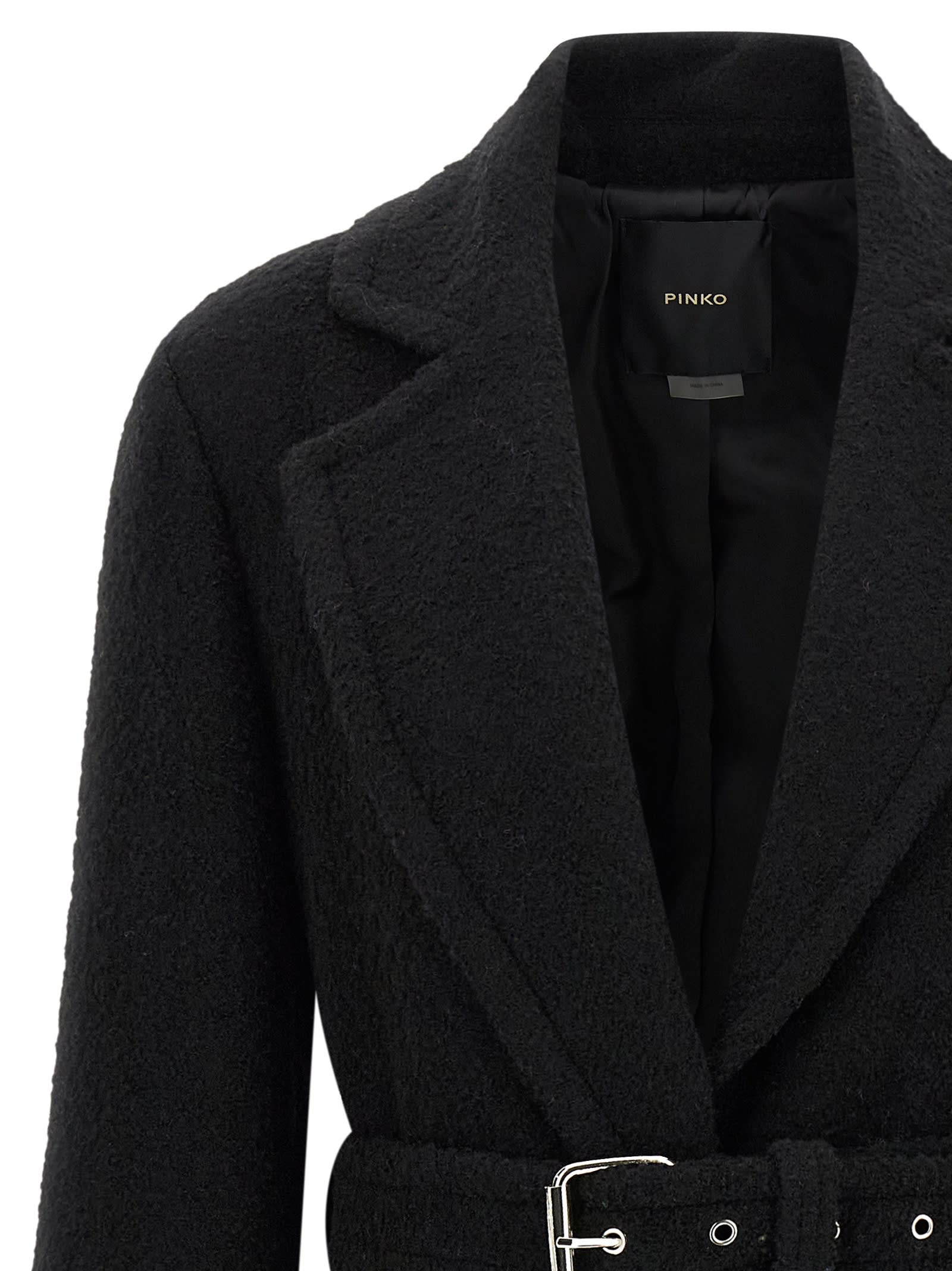 Pinko Cerfoglio Coat In Black