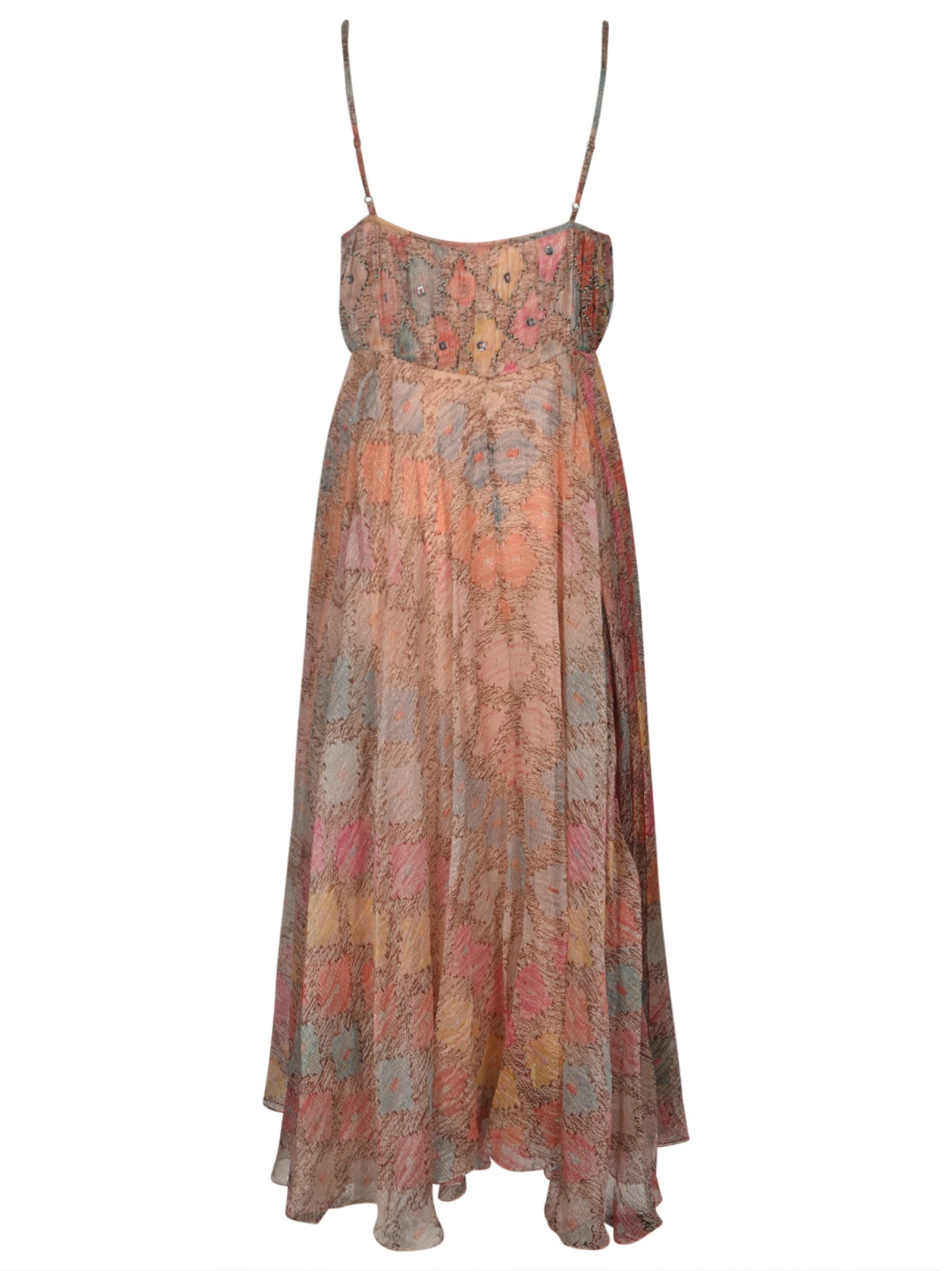Shop Mes Demoiselles See-through Sleeveless Dress In Multicolor