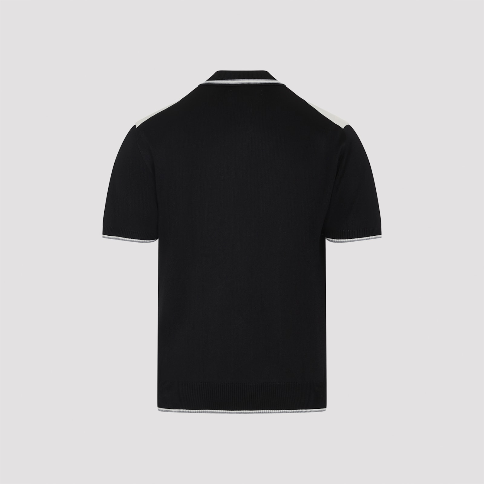 Amiri Black Ma Striped Polo In Black