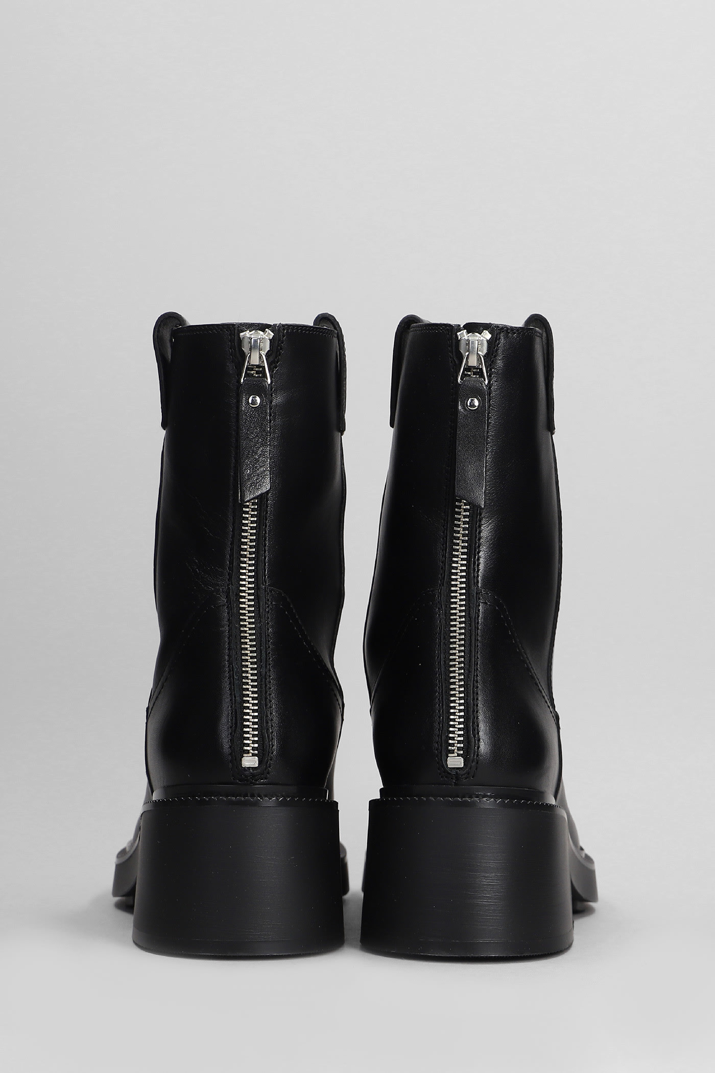 Shop Vic Matie Pampas High Heels Ankle Boots In Black Leather