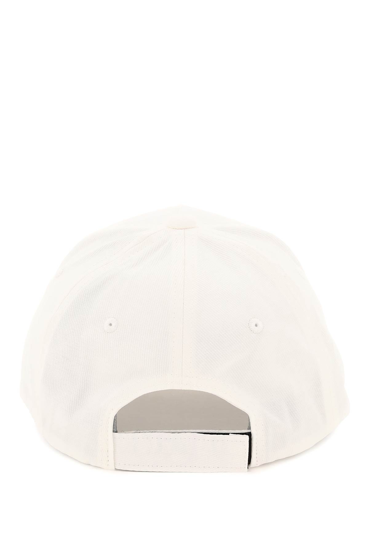Emporio Armani Baseball Cap With Logo  White Cotton