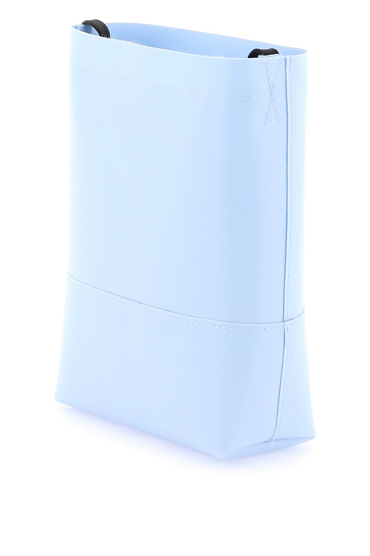Shop Marni Coated Canvas Crossbody Bag In Light Blue (light Blue)