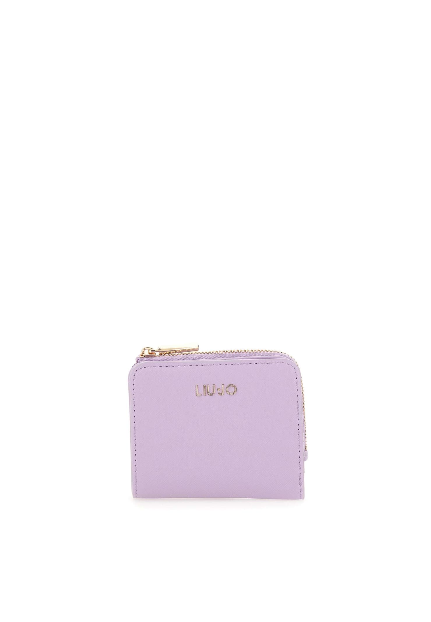 Shop Liu •jo Wallet Caliwen In Lilac