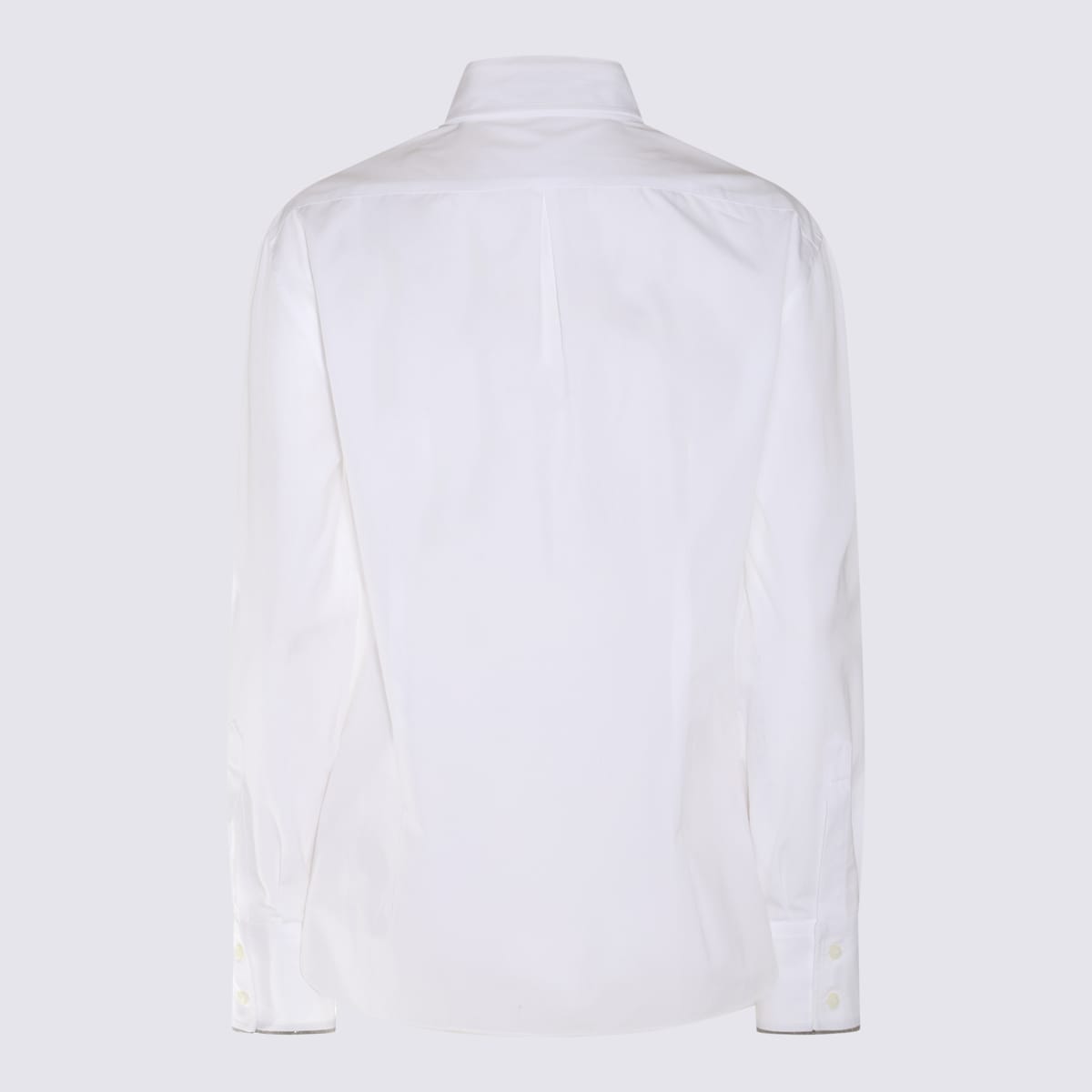 Shop Brunello Cucinelli White Cotton Monili Shirt