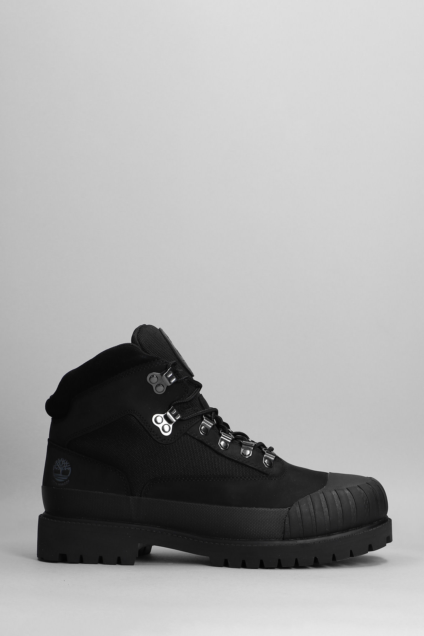 Shop Timberland Heritage Boot Combat Boots In Black Synthetic Fibers