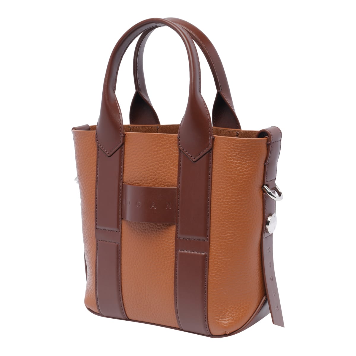 Shop Hogan Small  Script Shopping Bag In Brown