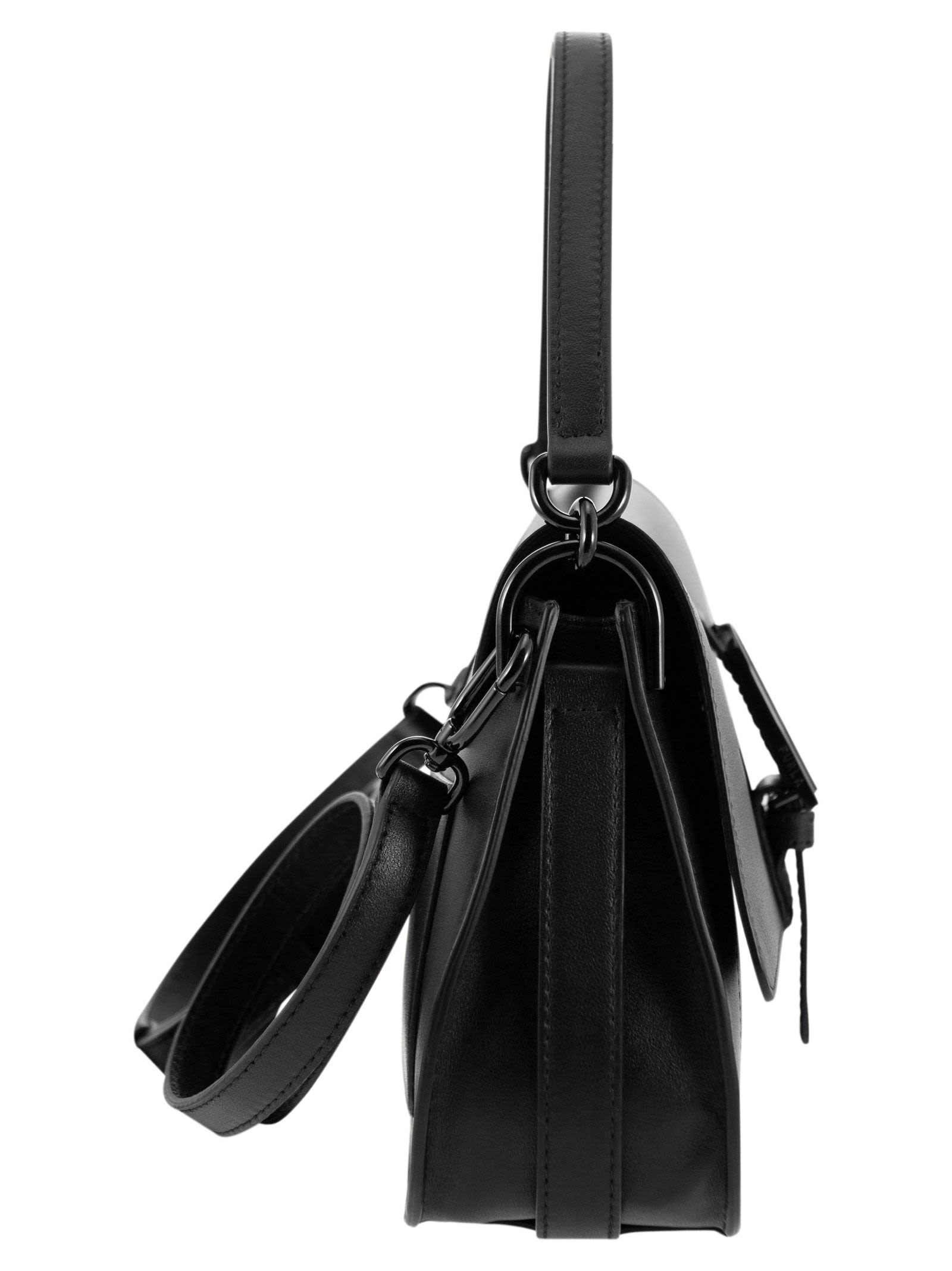 Shop Furla Medium Flow Hand Bag In Black