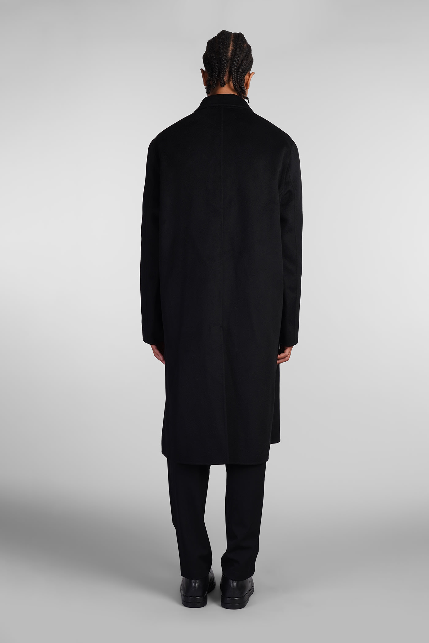 Shop Attachment Coat In Black Wool