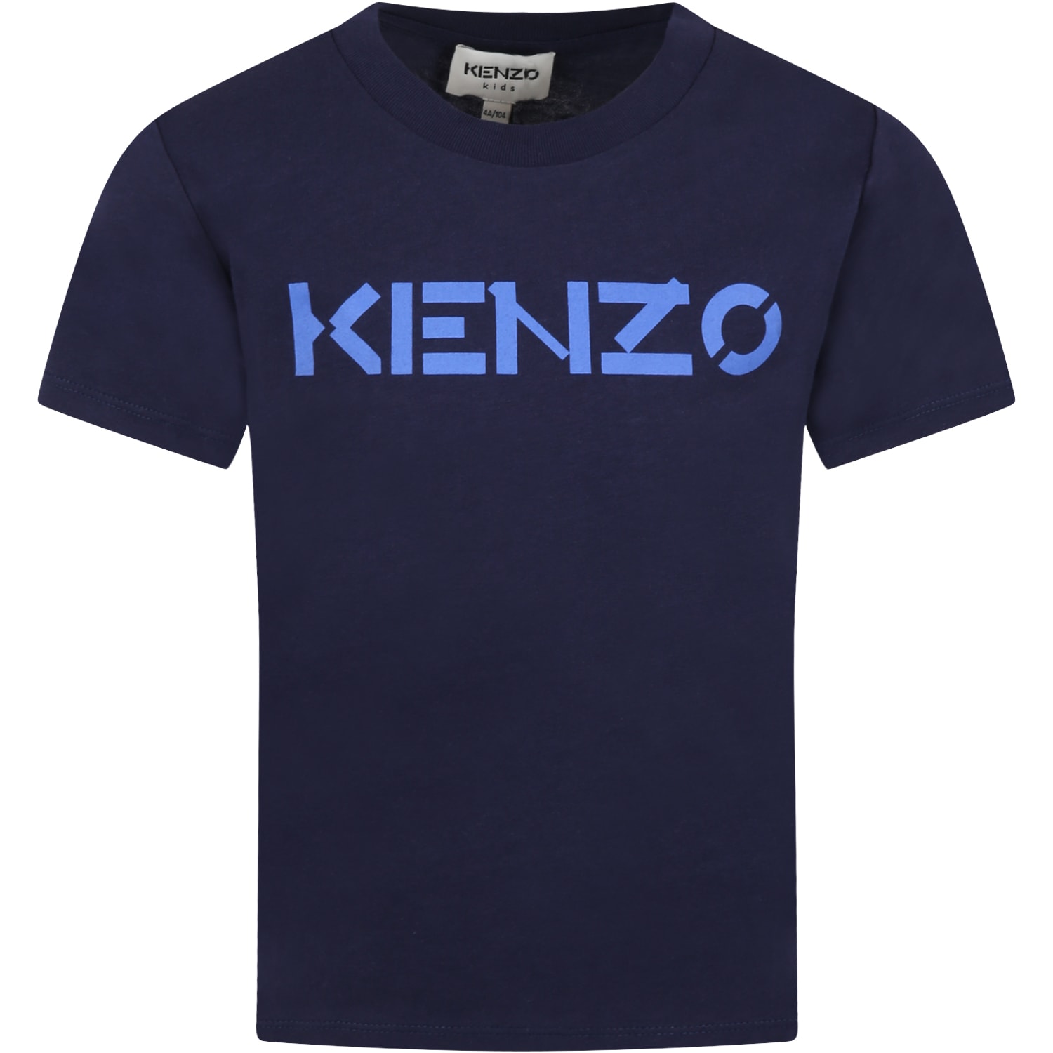 Kenzo Kids Blue T-shirt For Kids With Logo