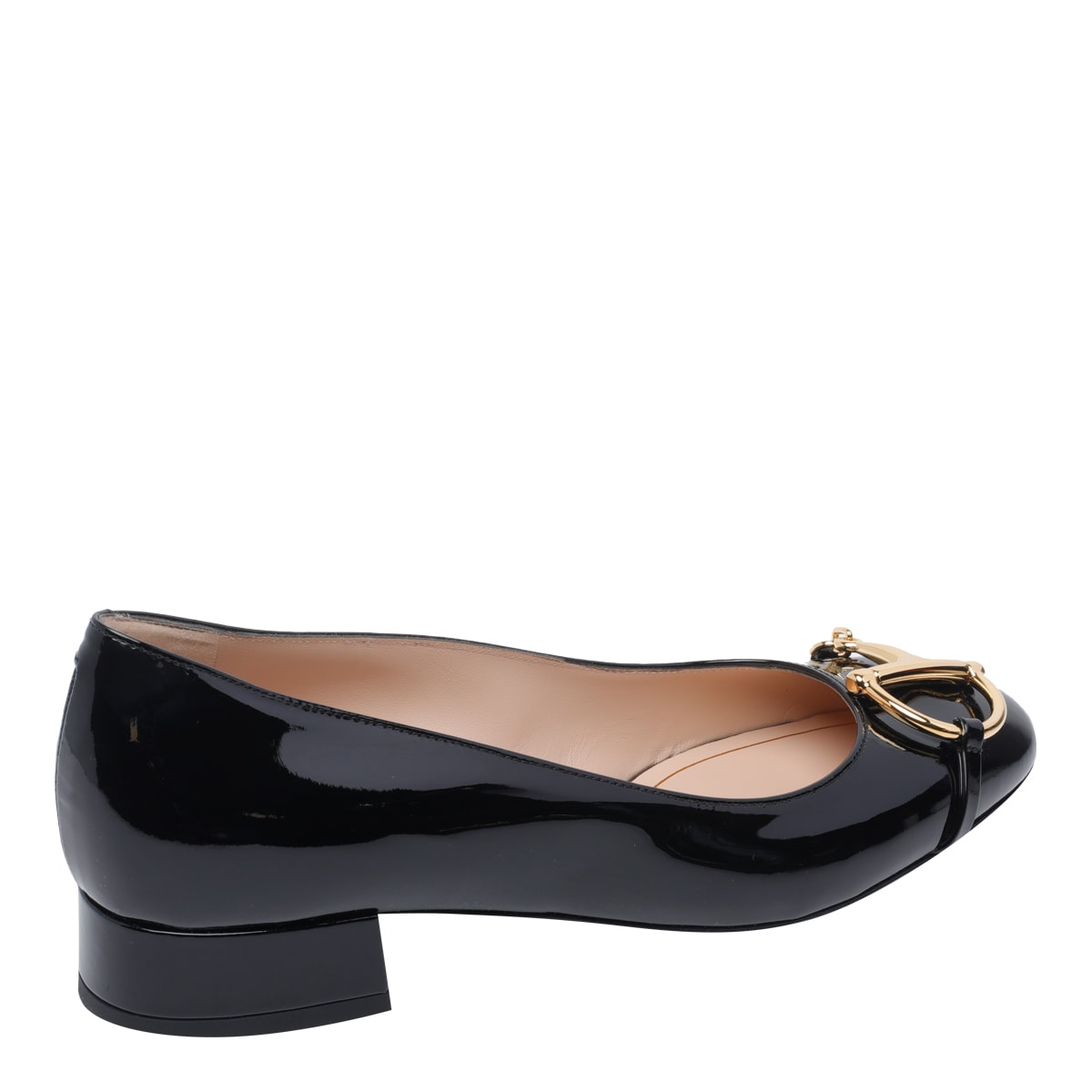 Gucci Half Horsebit Ballet Flats In Black