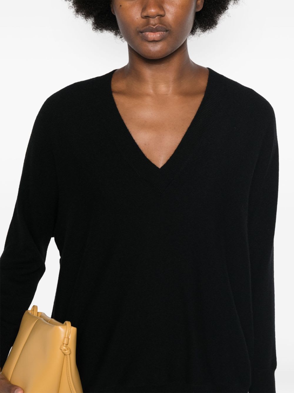 Lisa Yang Black Cashmere Knit Sweater In Black
