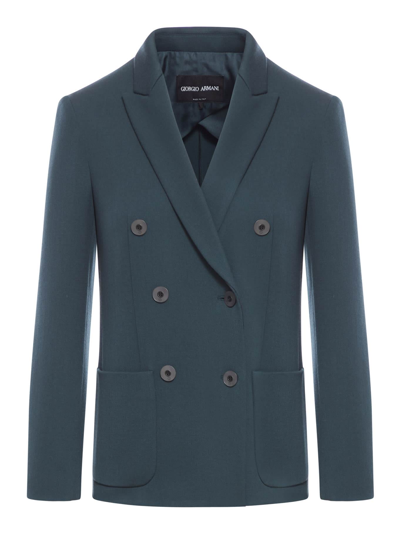 Shop Giorgio Armani Blazer In Forest