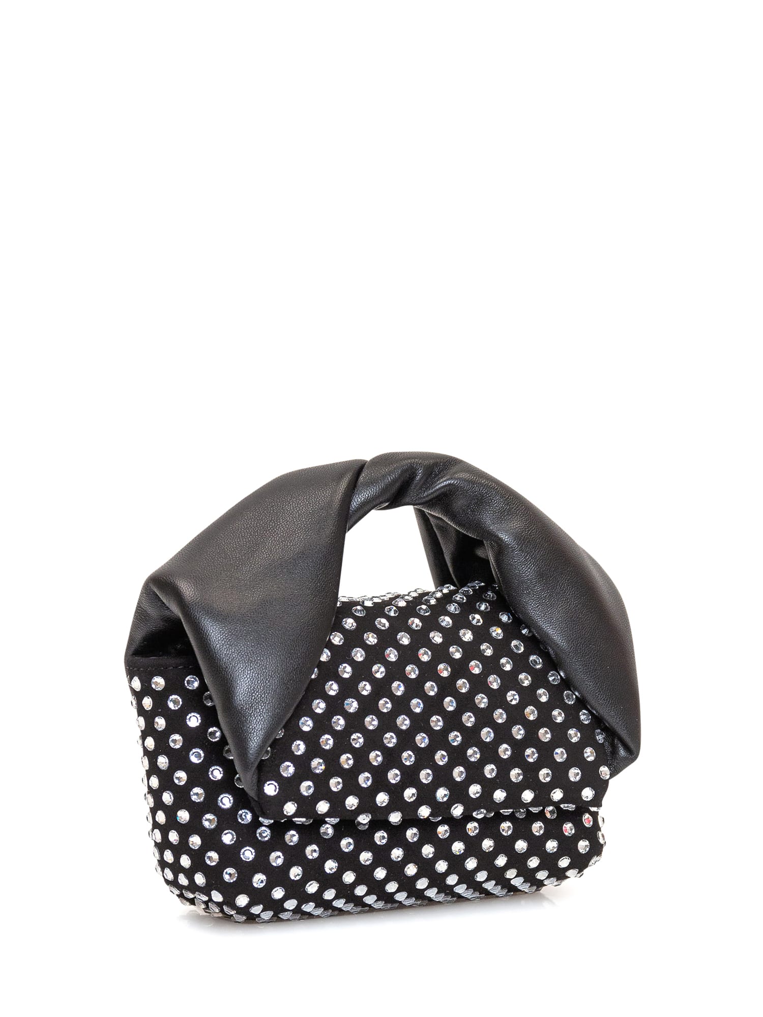 Shop Jw Anderson Crystal Twister Nano Bag In Black