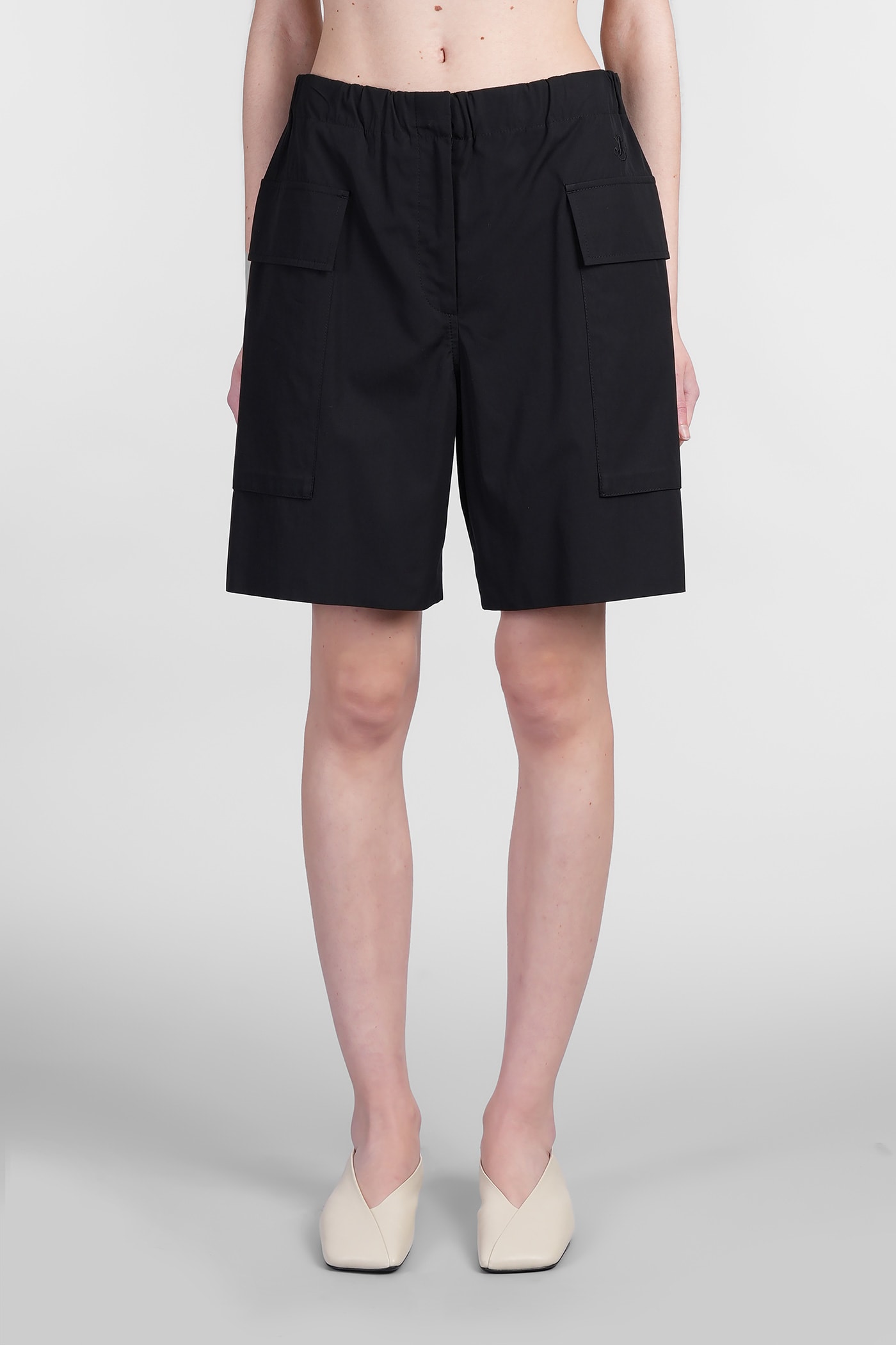 Jil Sander Shorts In Black Cotton