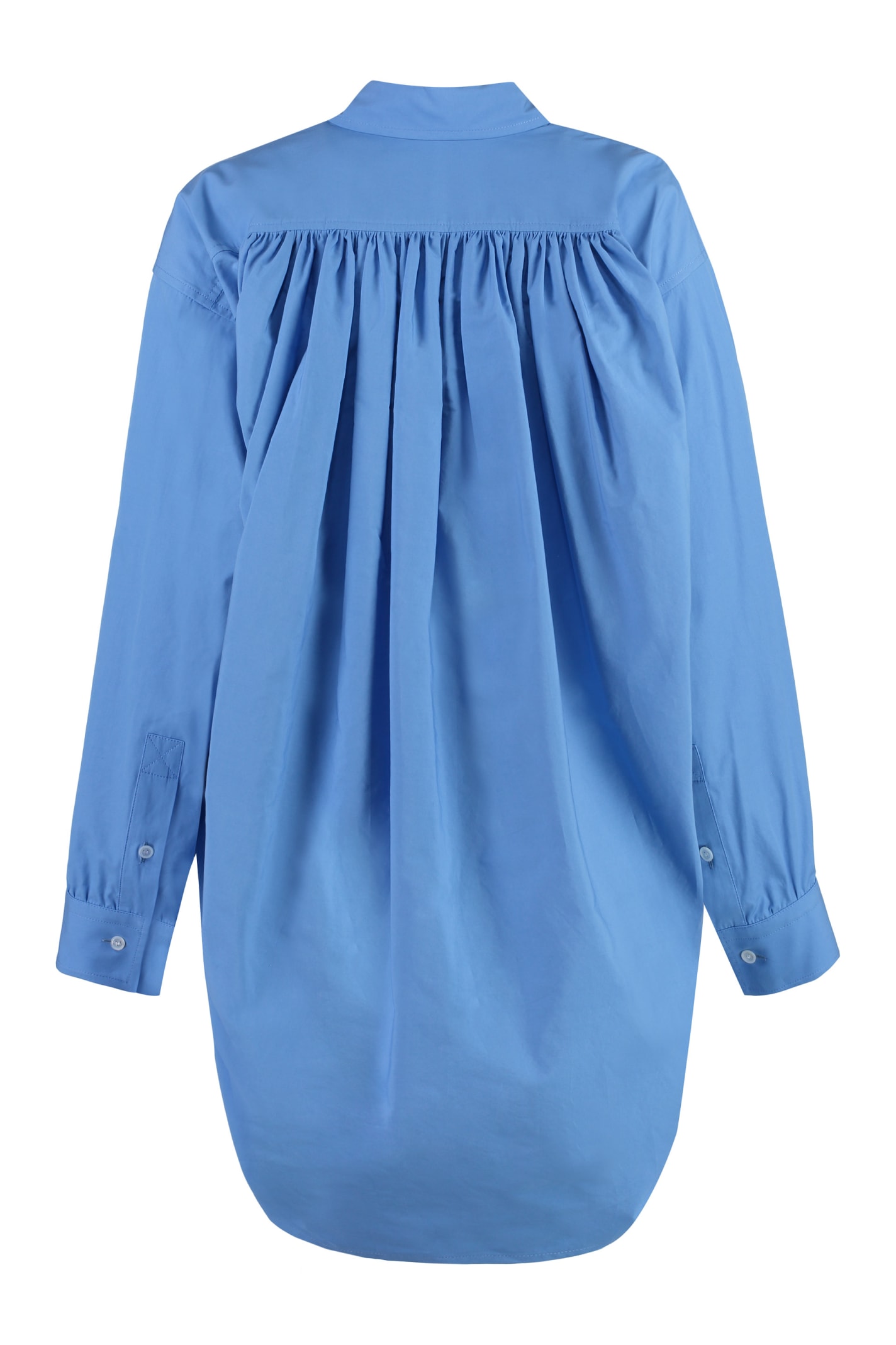Bottega Veneta Light Blue Cotton Blend Oversize Shirt In Light Blue