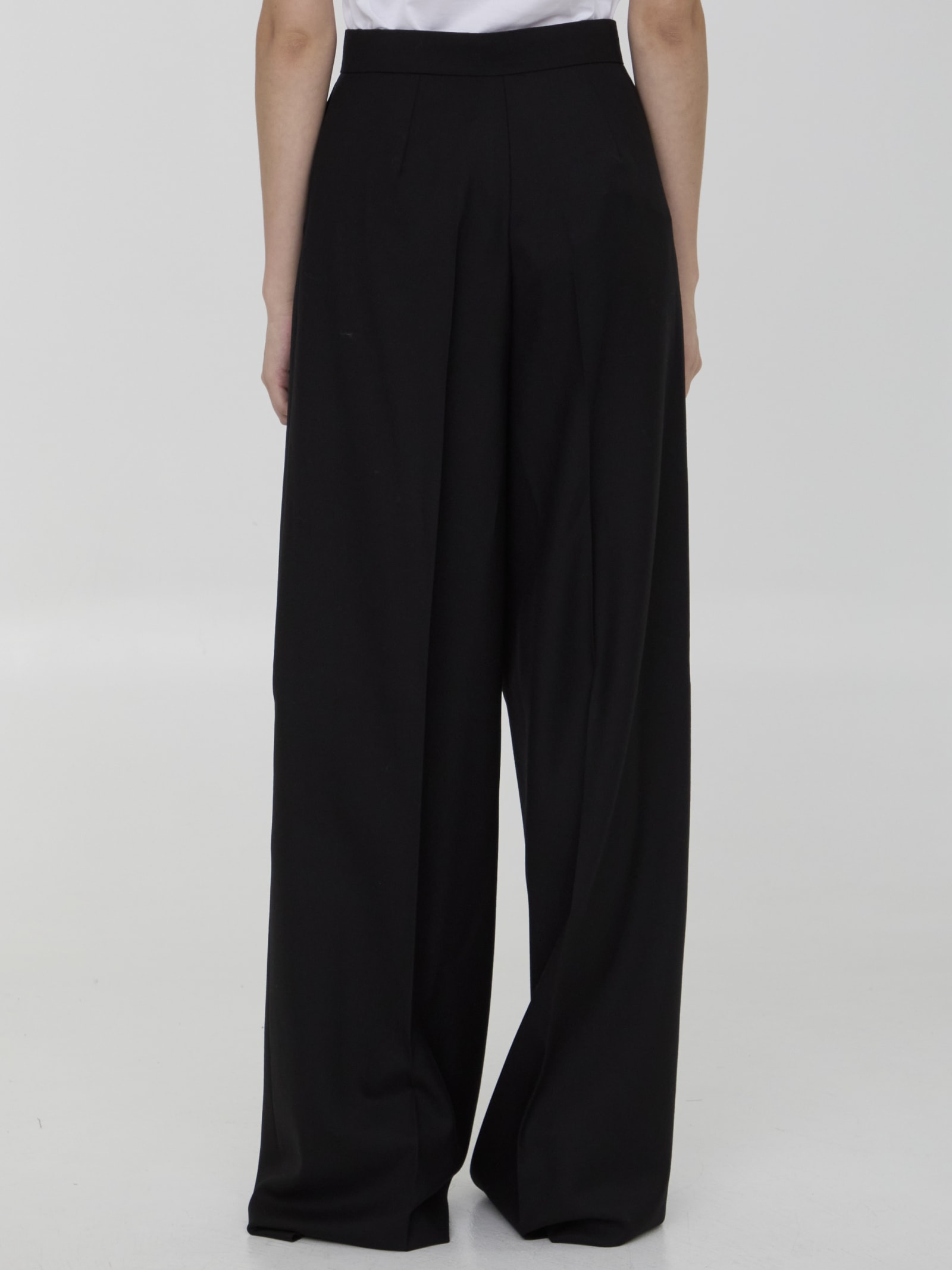 Shop Max Mara Senna Trousers In Black