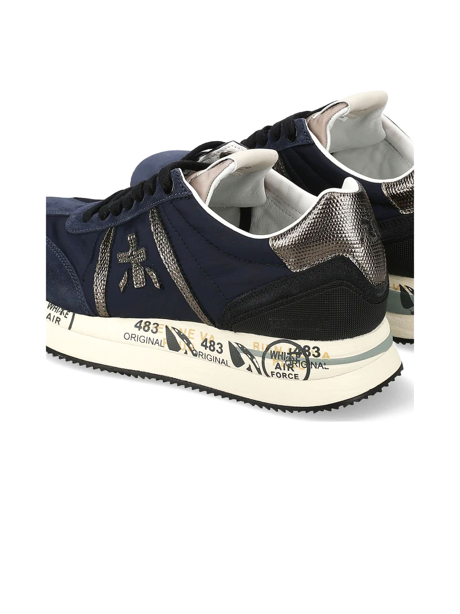 Shop Premiata Blue Conny Sneakers