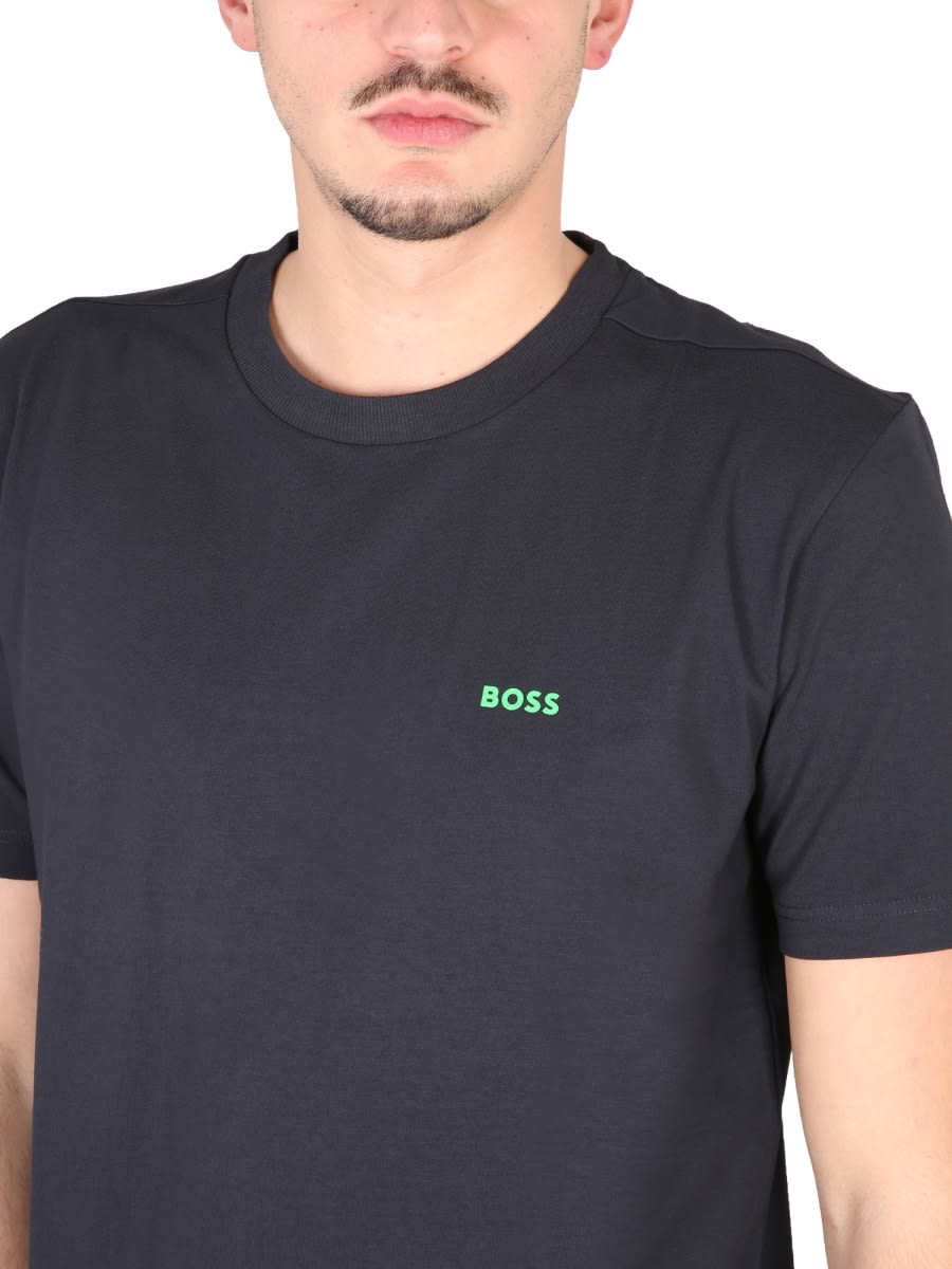 Shop Hugo Boss T-shirt With Logo In Blue