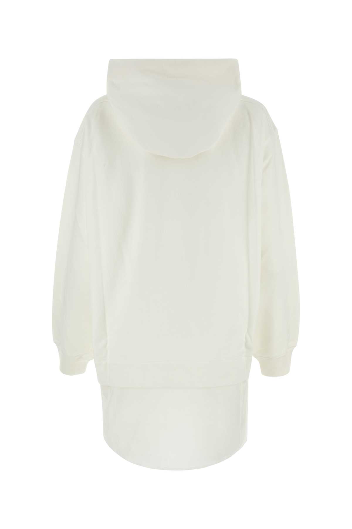 Patou Ivory Cotton Oversize Sweatshirt In Avalanche