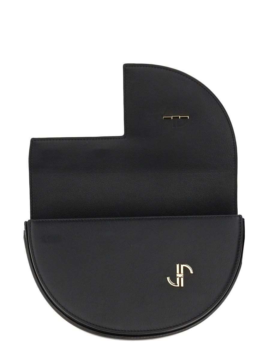 Shop Patou Leather Shoulder Bag In Black