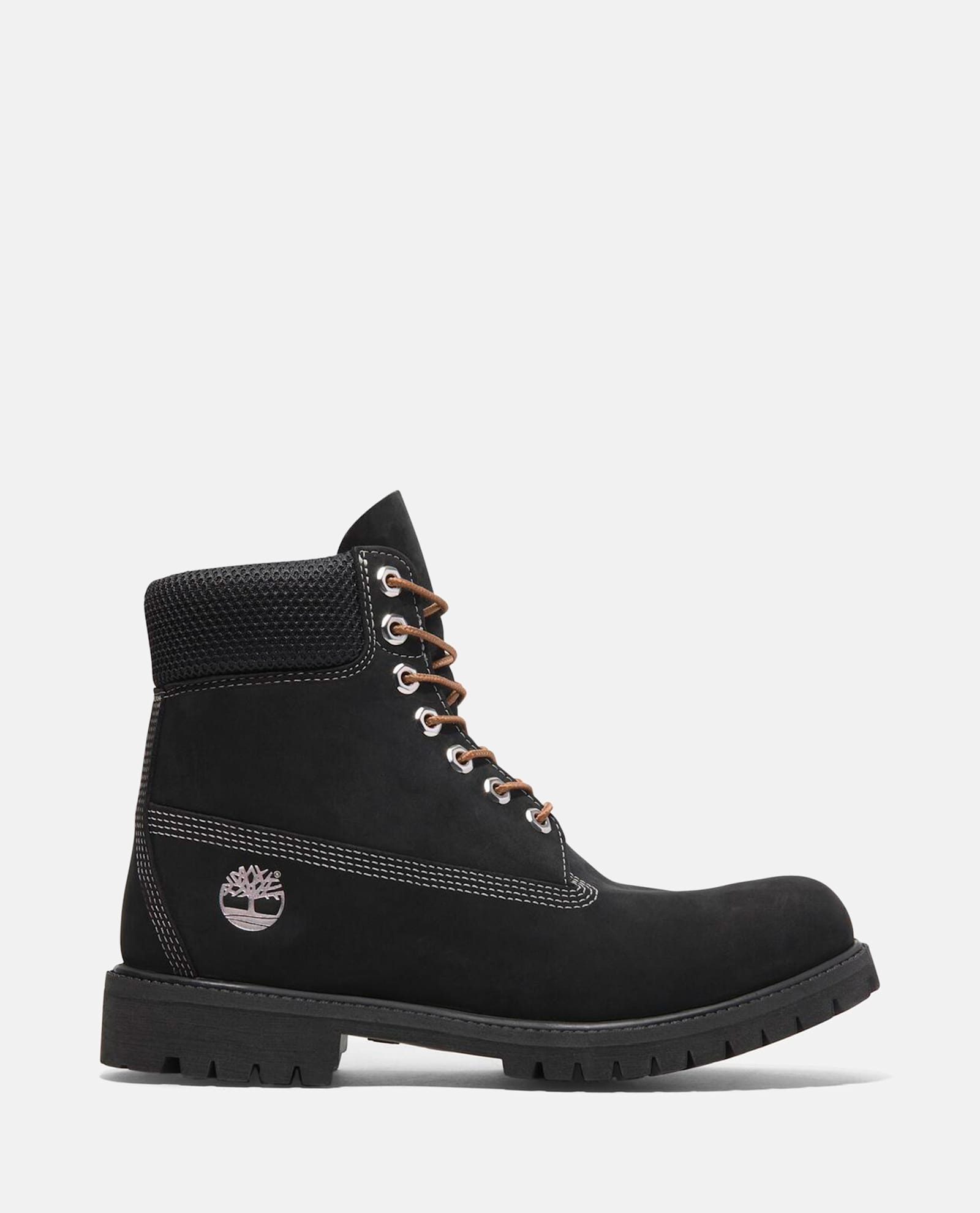 Shop Timberland Premium 6 Inch Lace Up Waterproof Boot Nubuck In Black