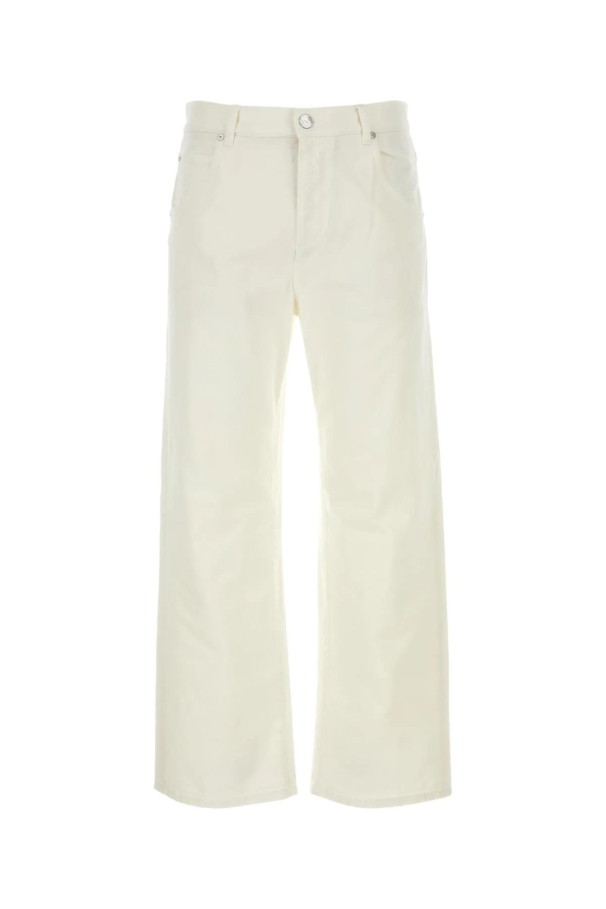 Shop Etro Ivory Stretch Denim Jeans