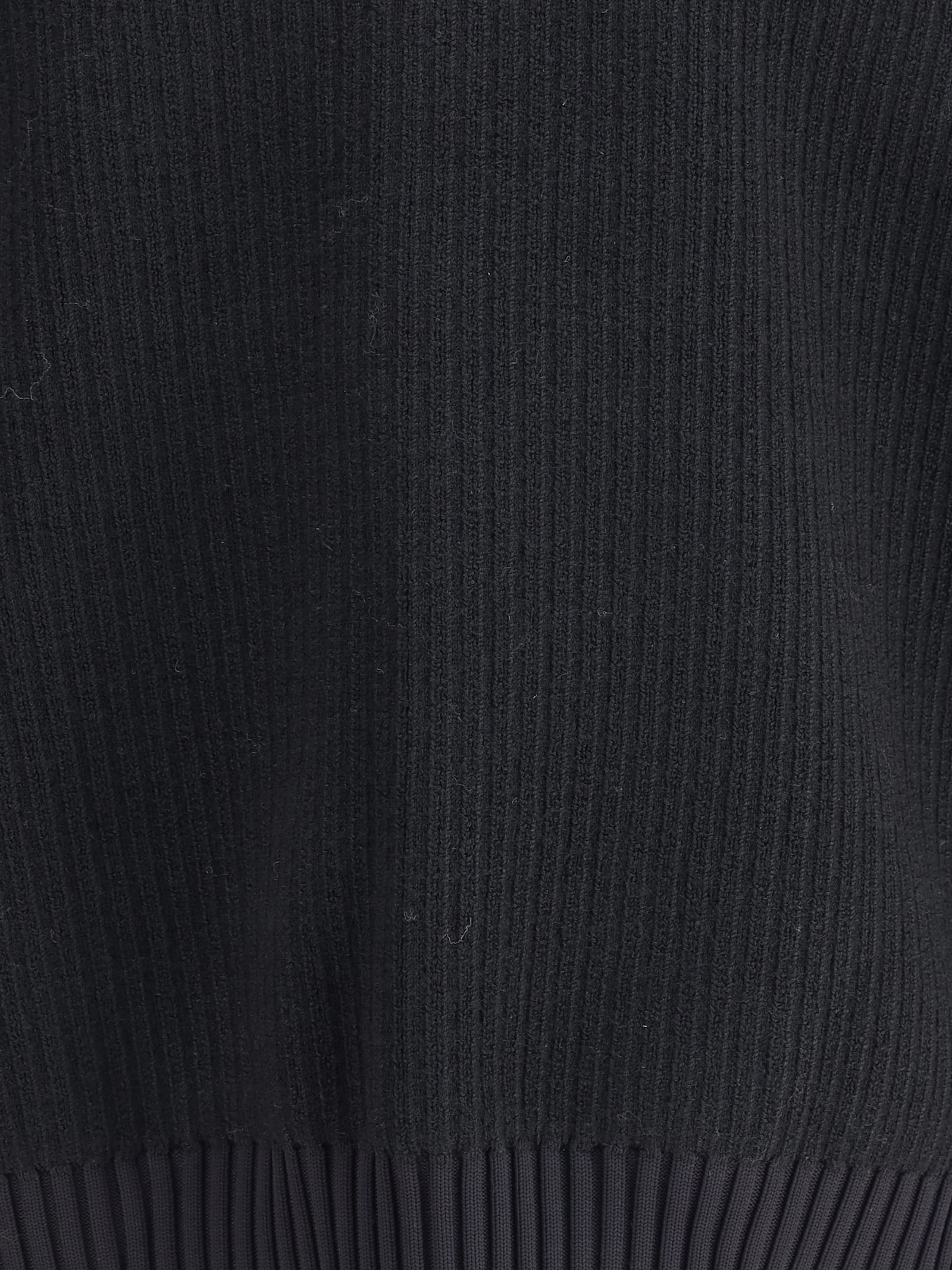 Y-3 Wool Padded Crew Sweater In Black