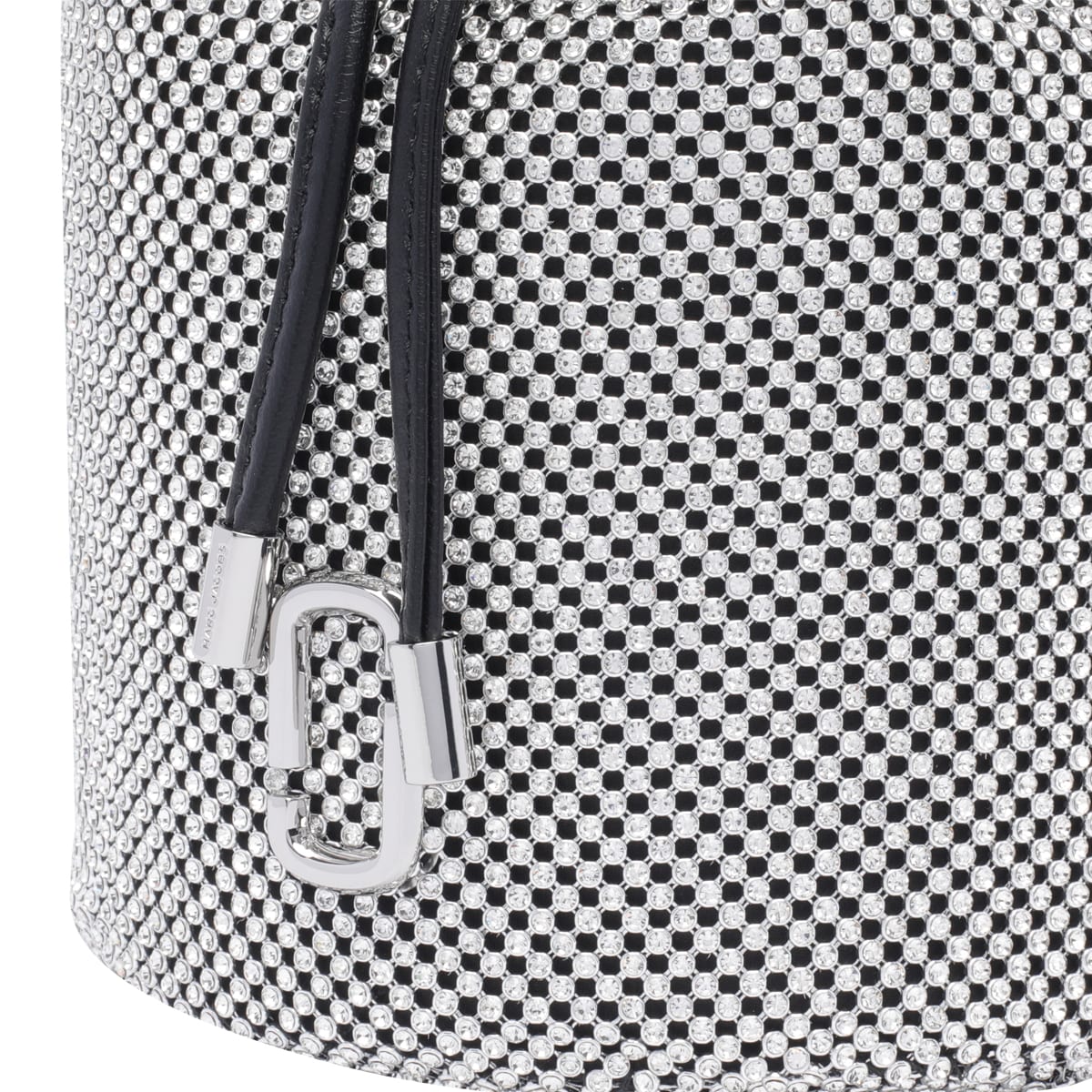 Shop Marc Jacobs The Rhinestone Mini Bucket Bag In Silver