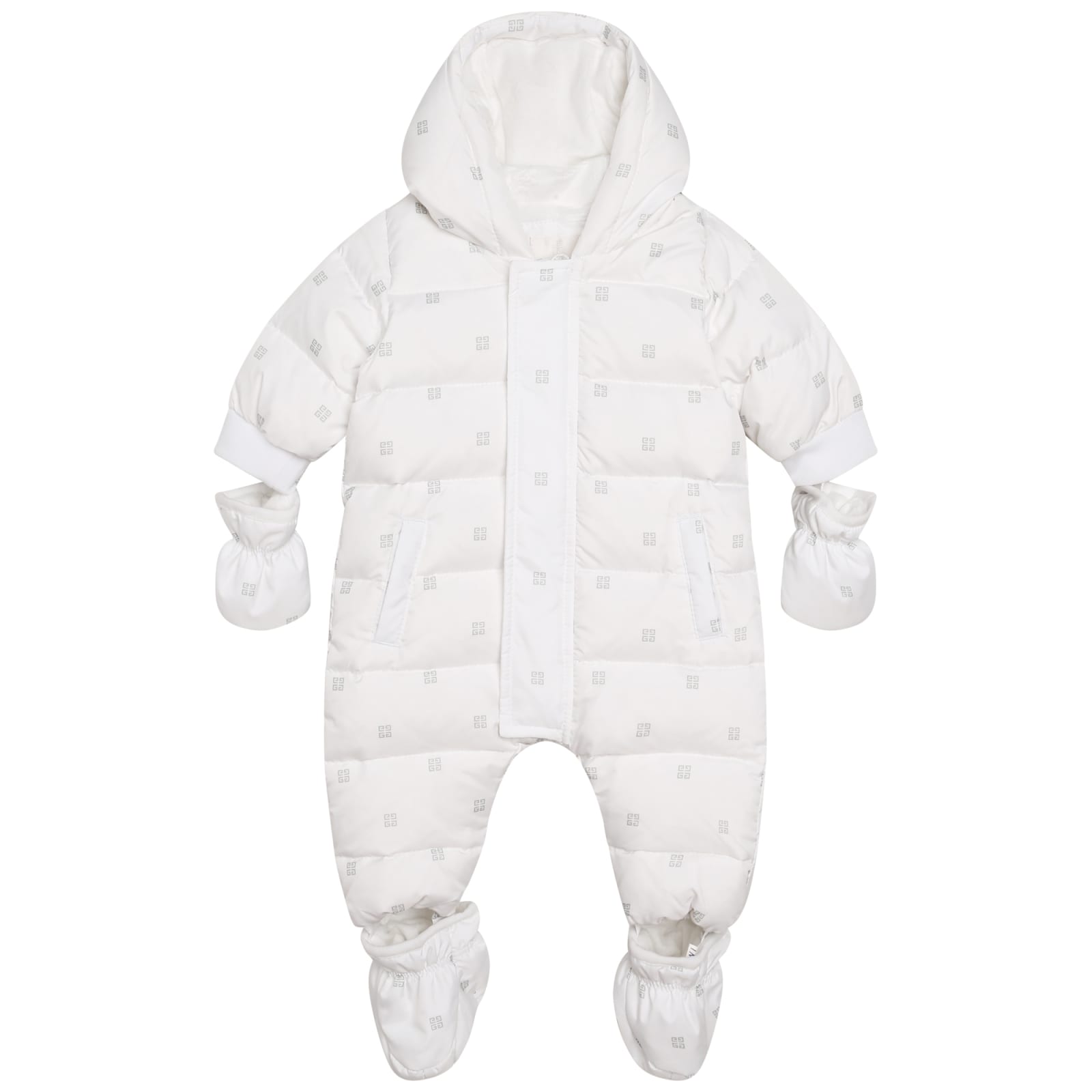 Shop Givenchy Padded Logo-print Snowsuit In White