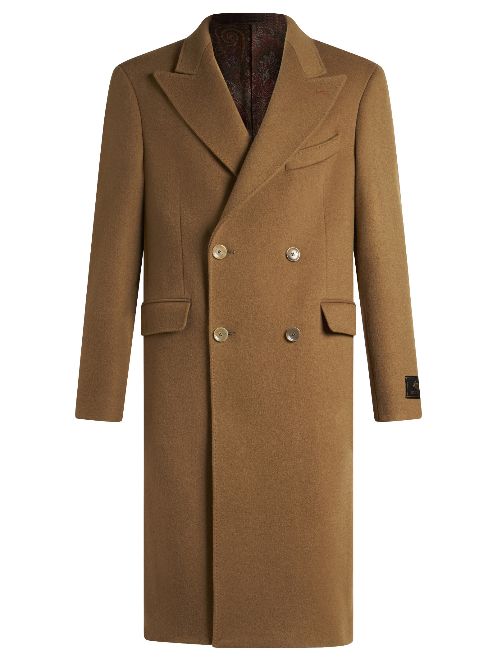 Shop Etro Coat In Camel