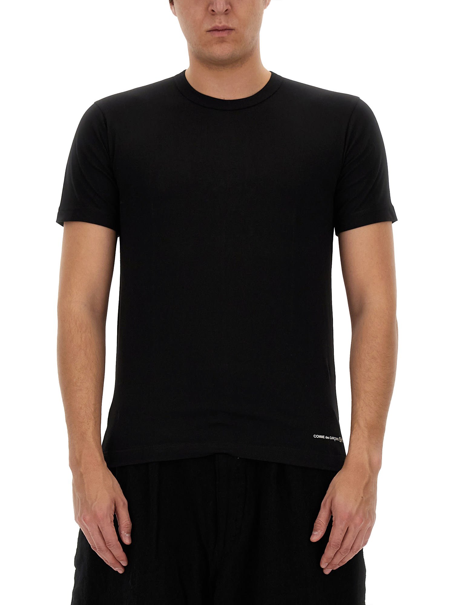 Shop Comme Des Garçons T-shirt With Logo In Black