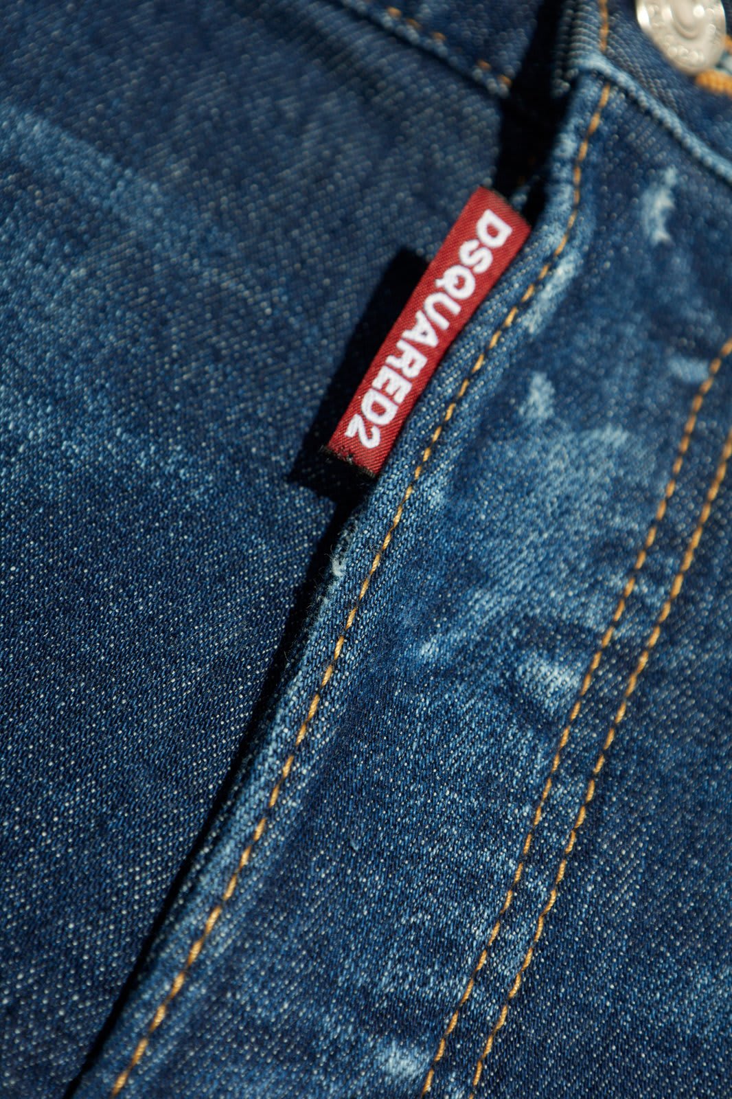 Shop Dsquared2 Distressed Straight-leg Jeans In Denim