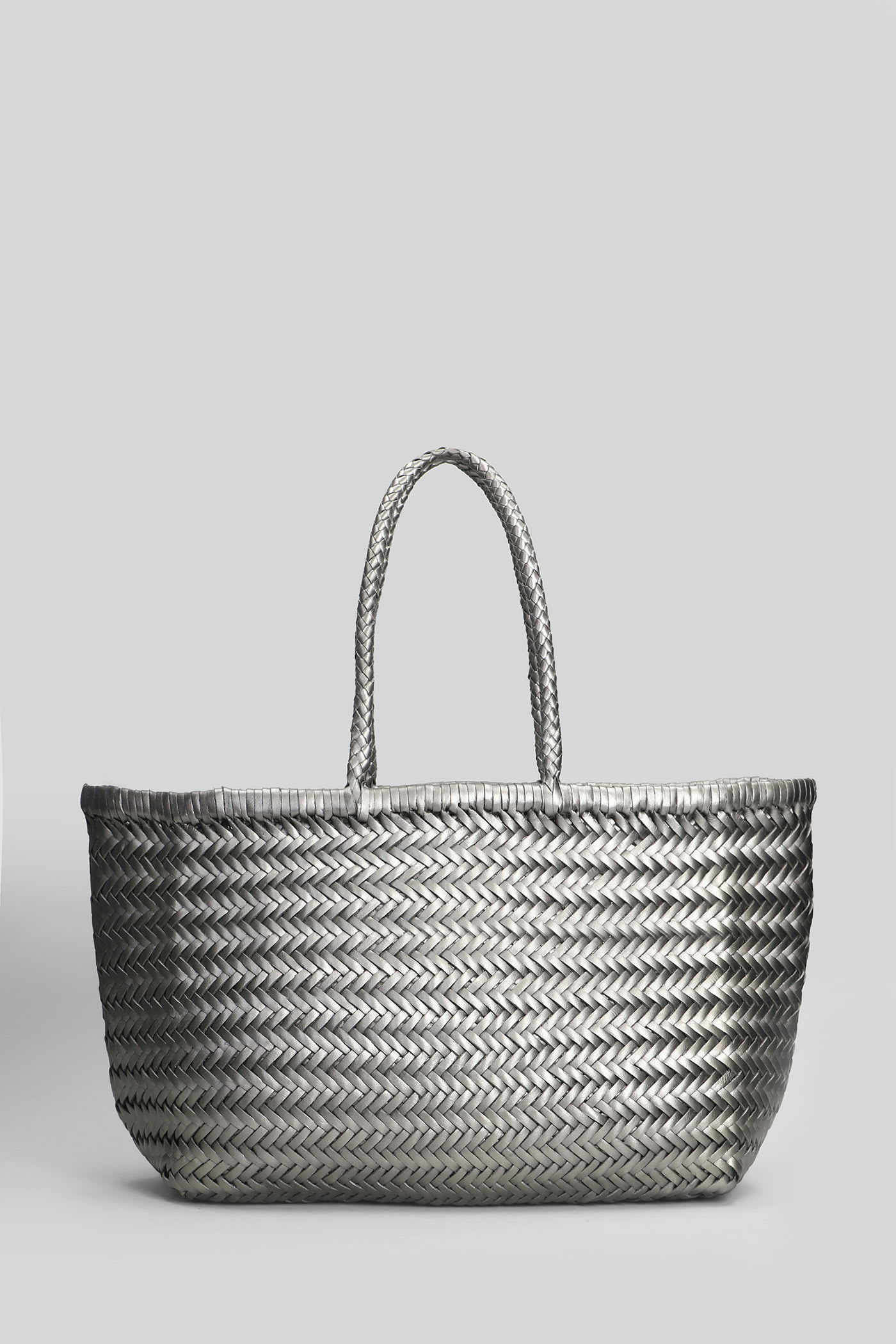 Dragon Diffusion Bamboo Triple Jump Tote In Gunmetal Leather In Gray
