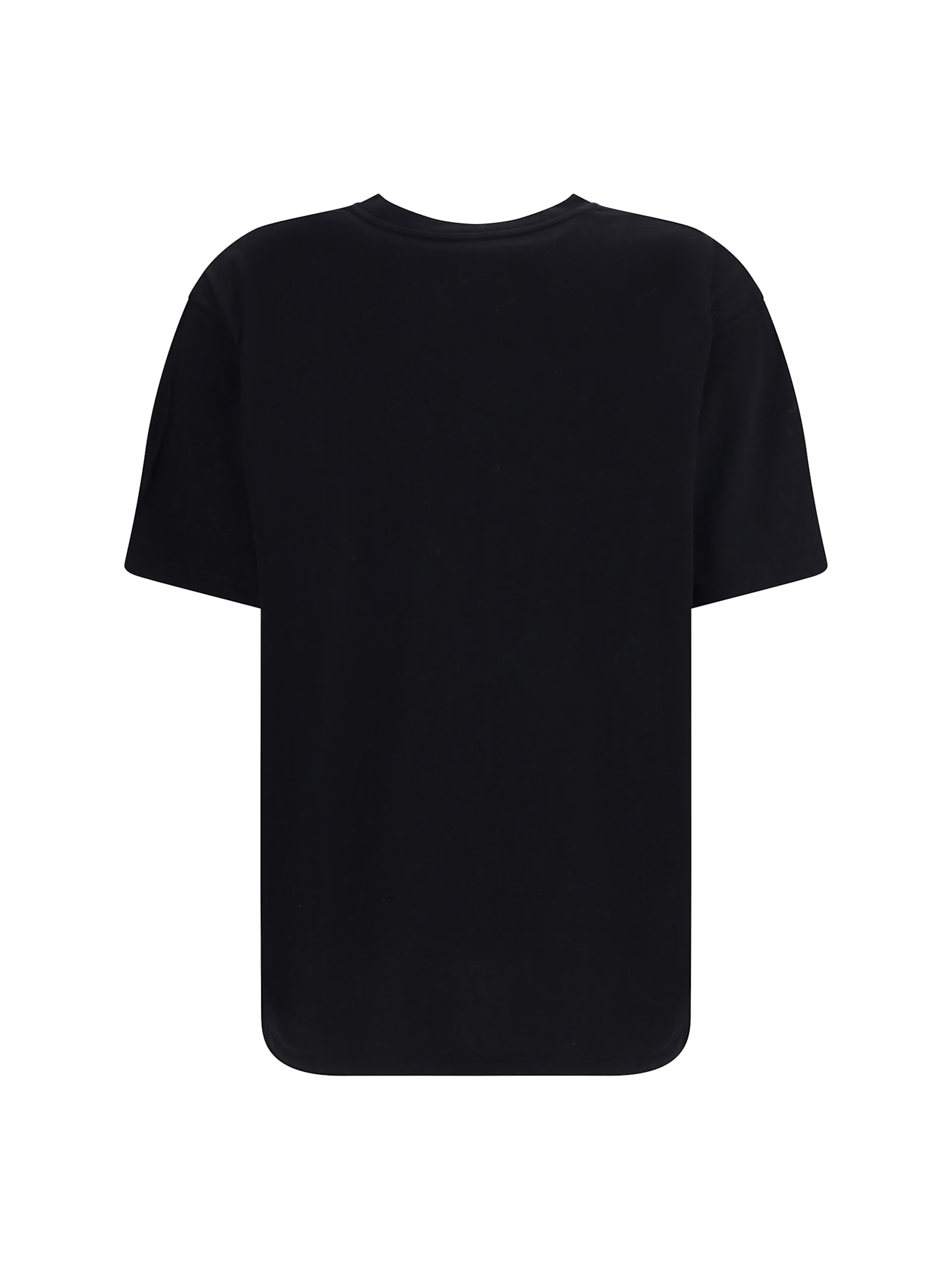 Balmain T-shirt With Leopard Print In Black