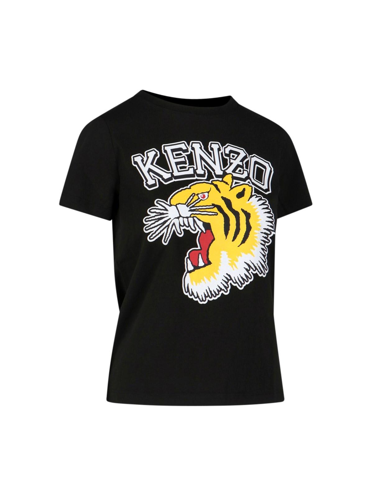 Shop Kenzo Varsity Jungle T-shirt In J Noir