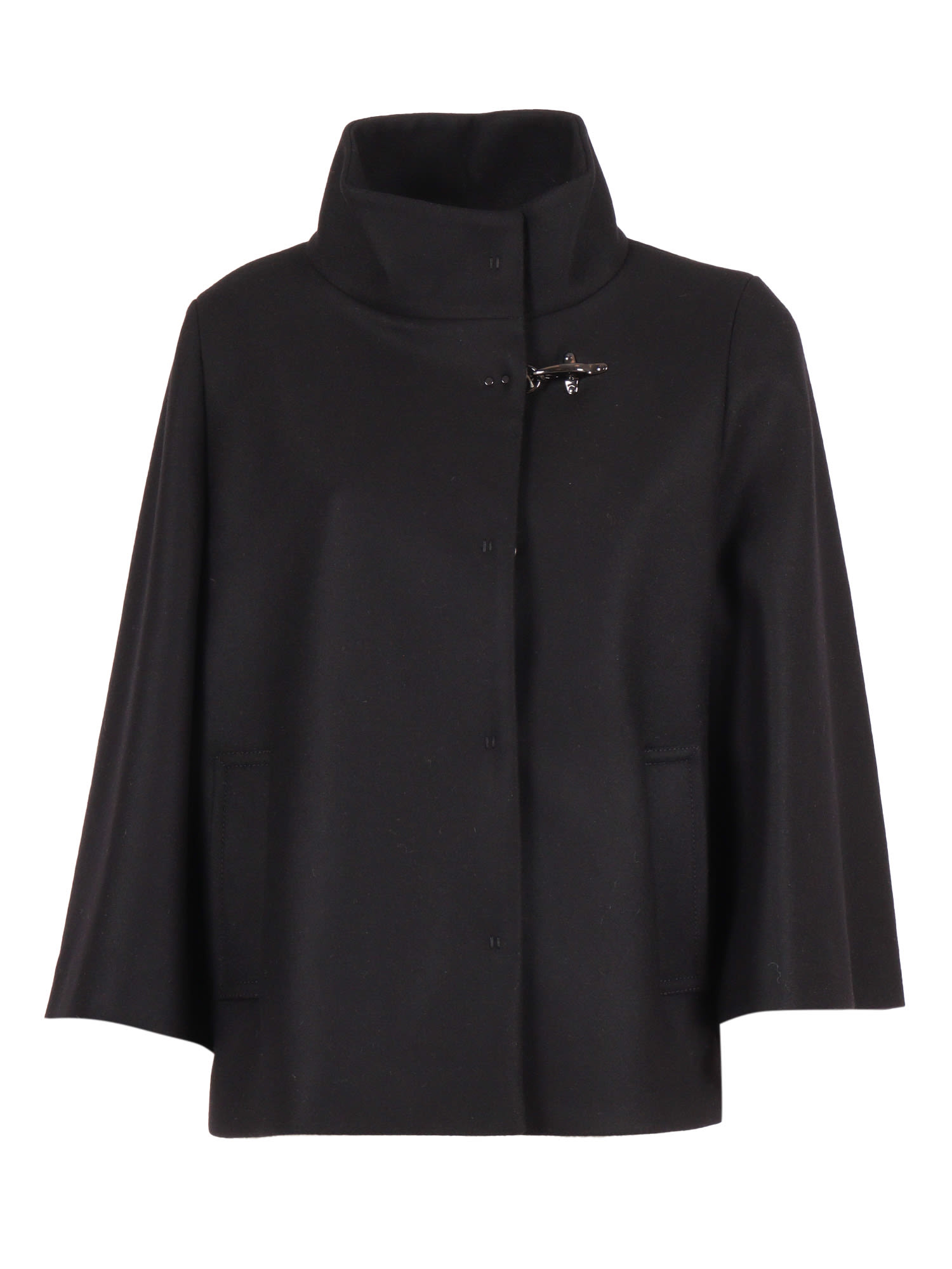Fay Lined Cape With Hook In Black