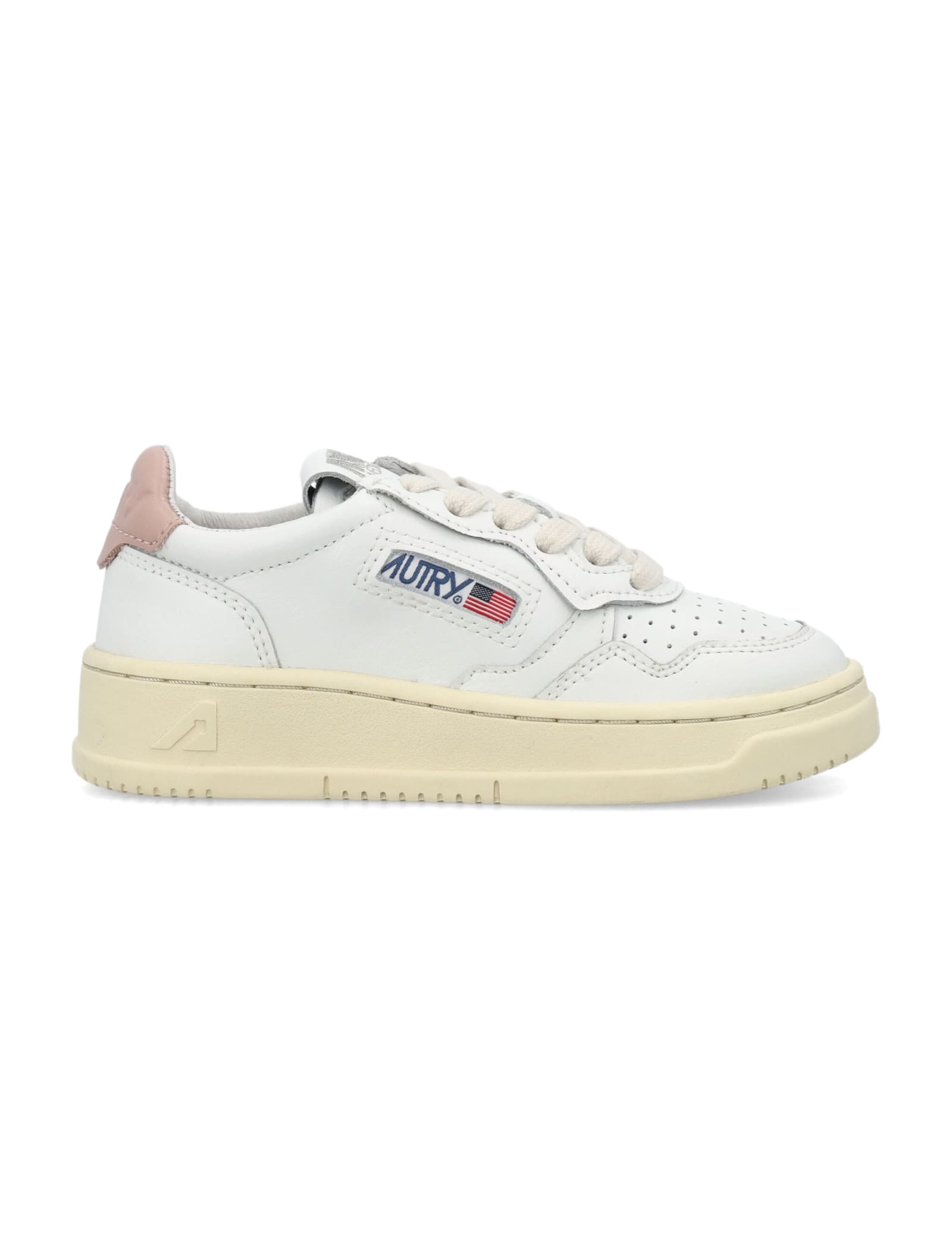 Autry Low-top Lace-up Sneakers In White/pow