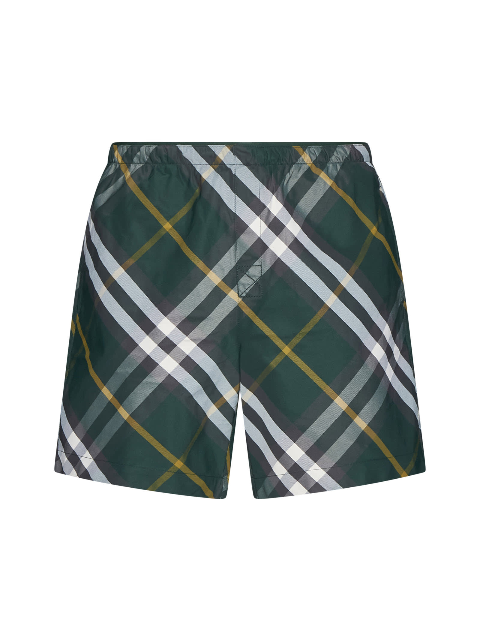 Burberry Swimming Trunks In Green