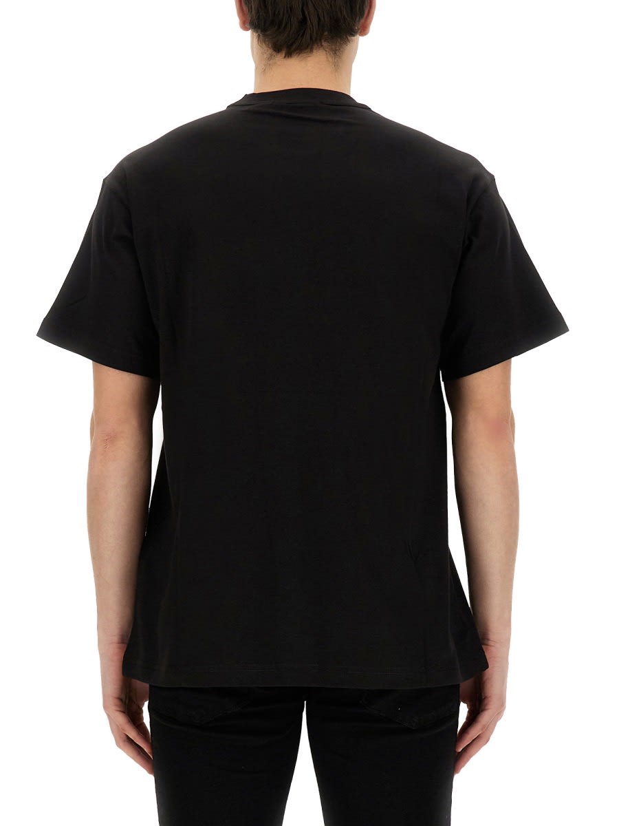 Shop Versace Jeans Couture T-shirt With Logo In Black