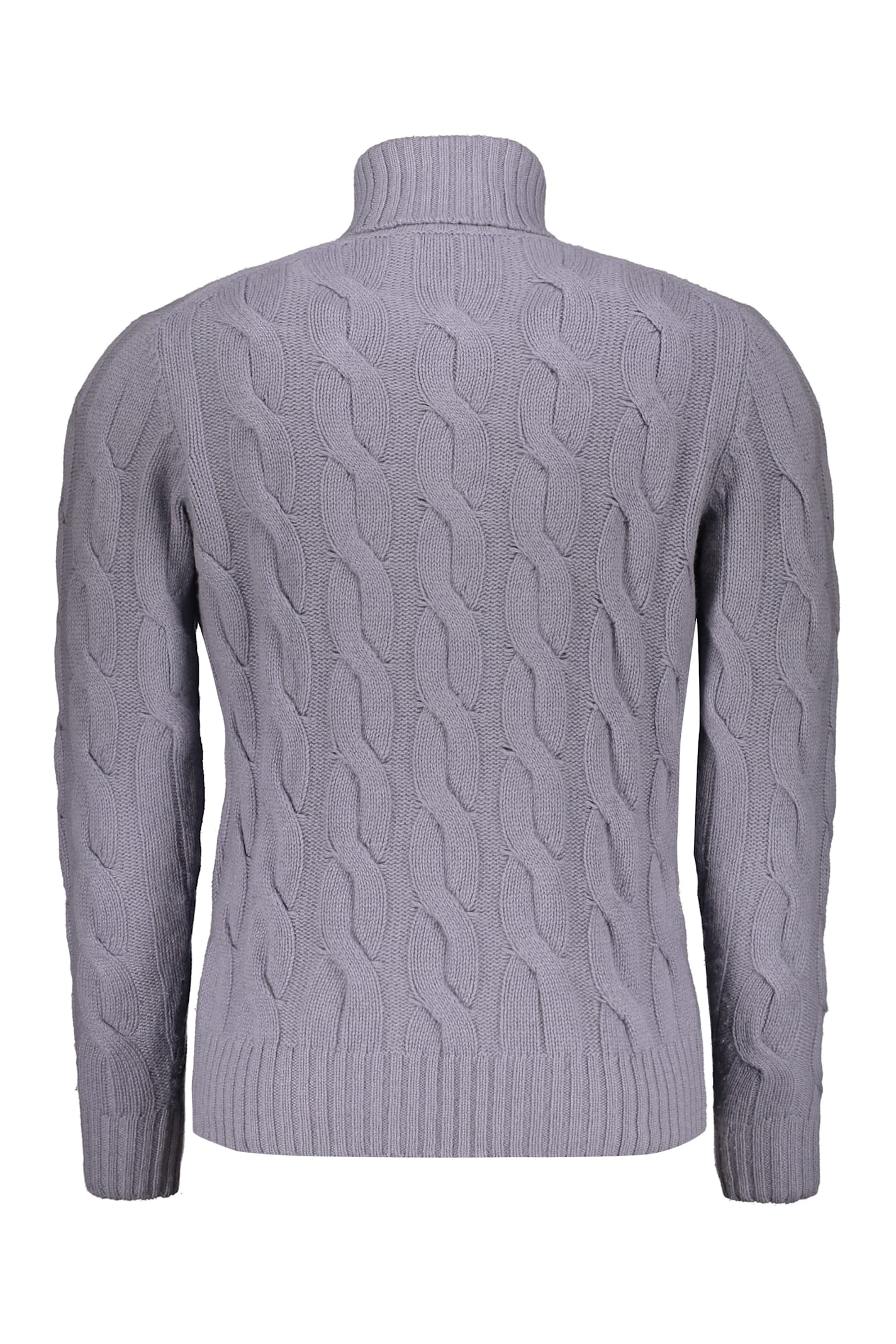 Moorer Lavender Turtleneck Sweater With Long Sleeves In Purple
