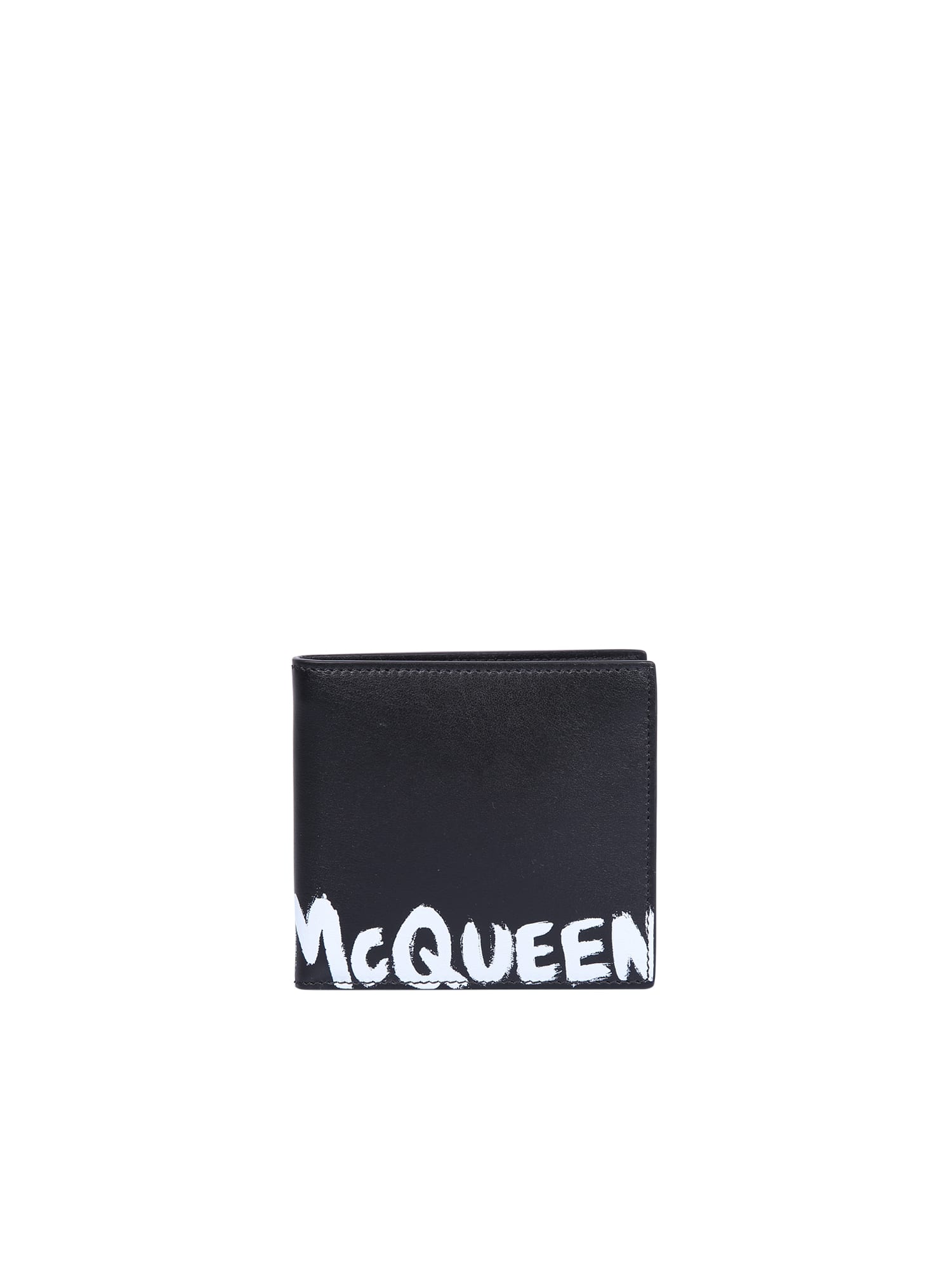 Alexander Mcqueen Branded Wallet In Black