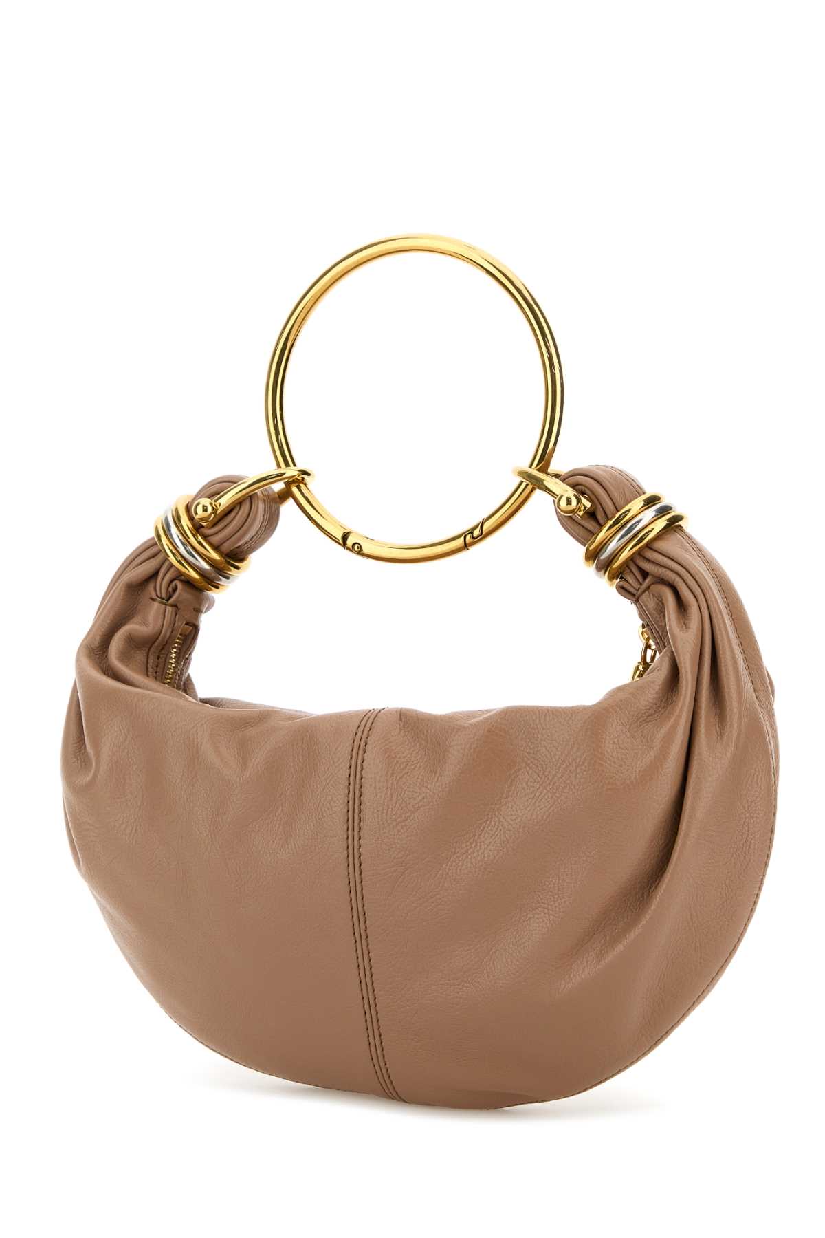 Shop Chloé Antiqued Pink Leather Bracelet Handbag In Woodrose