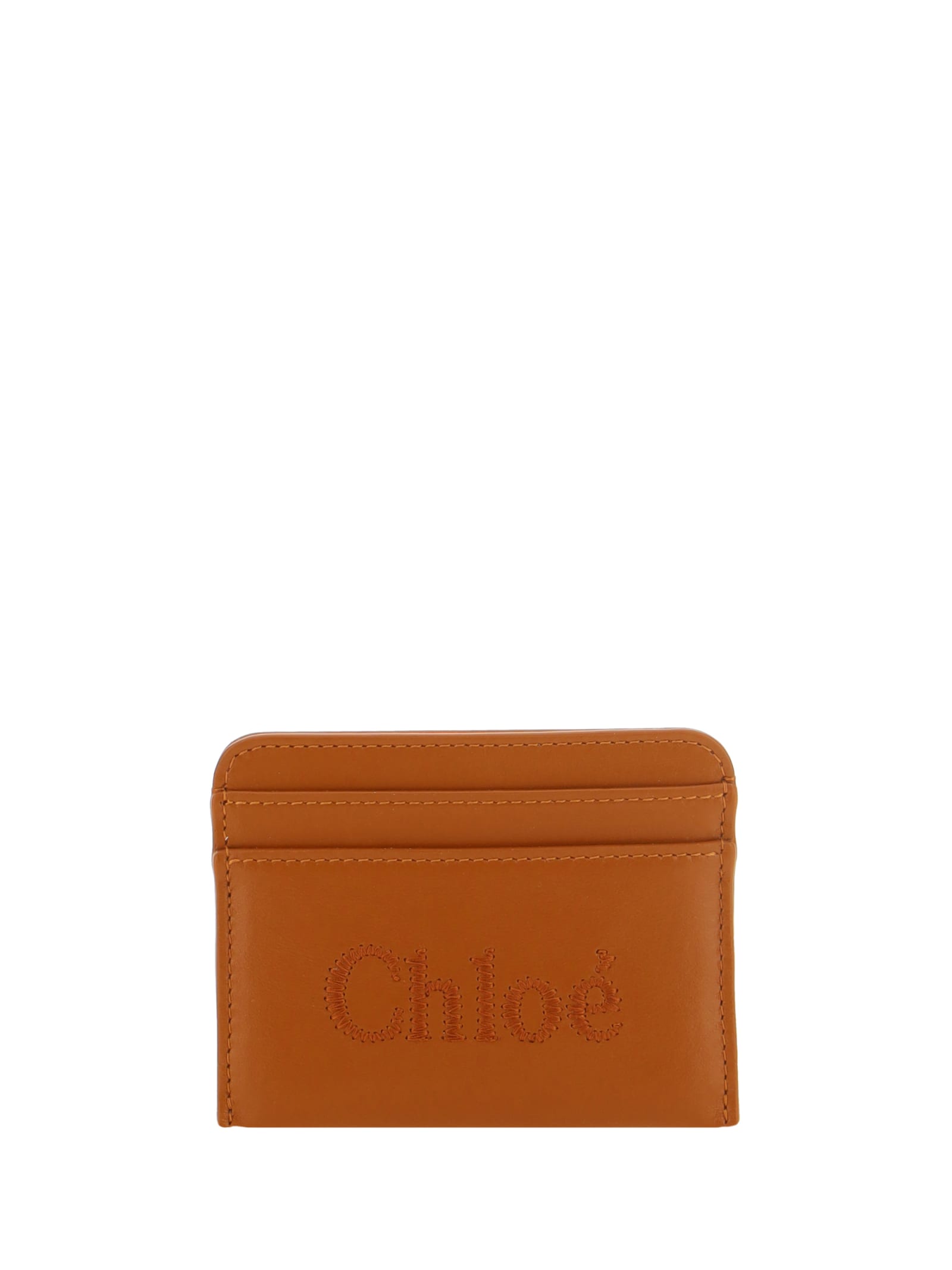 Shop Chloé Sense Card Holder In Caramel