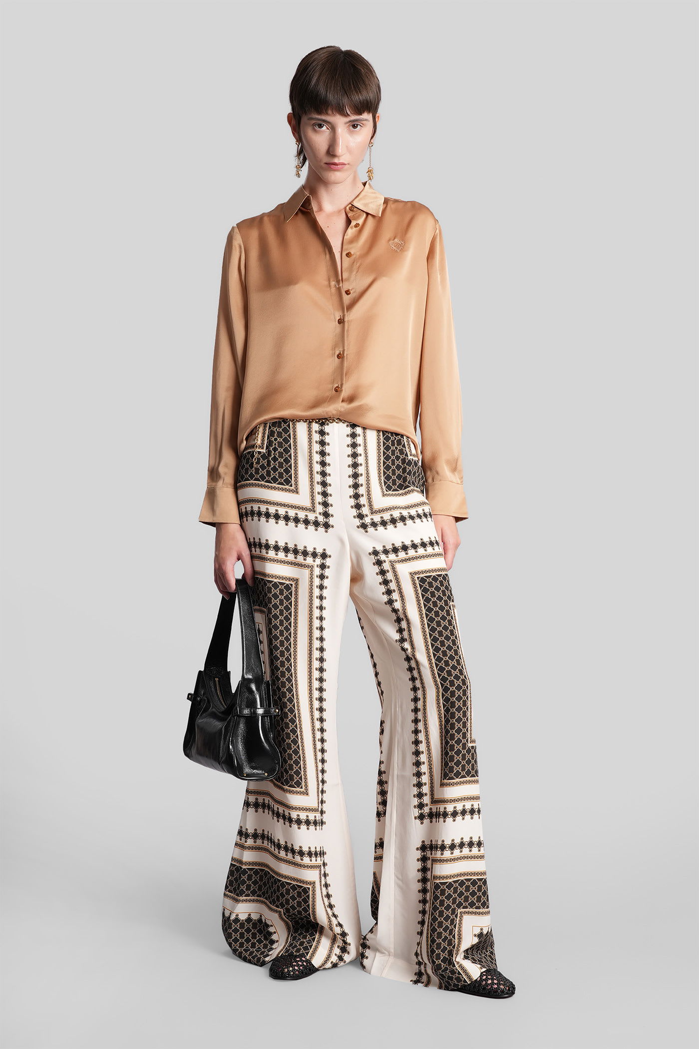 Zimmermann Geometric-print Trousers In Neutral