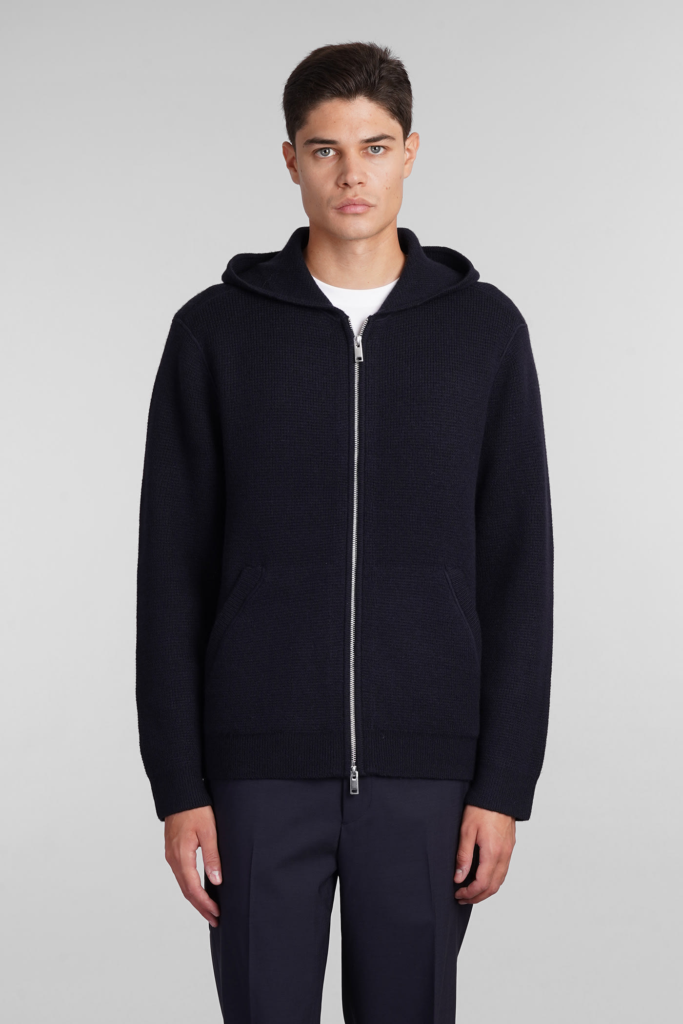 Shop Theory Casual Jacket In Blue Cashmere