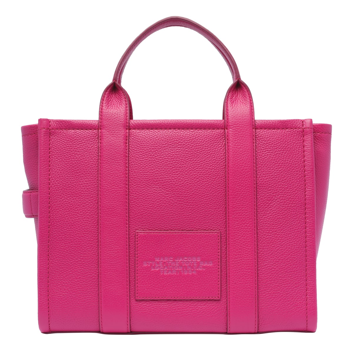 Shop Marc Jacobs The Leather Medium Tote Bag In Pink