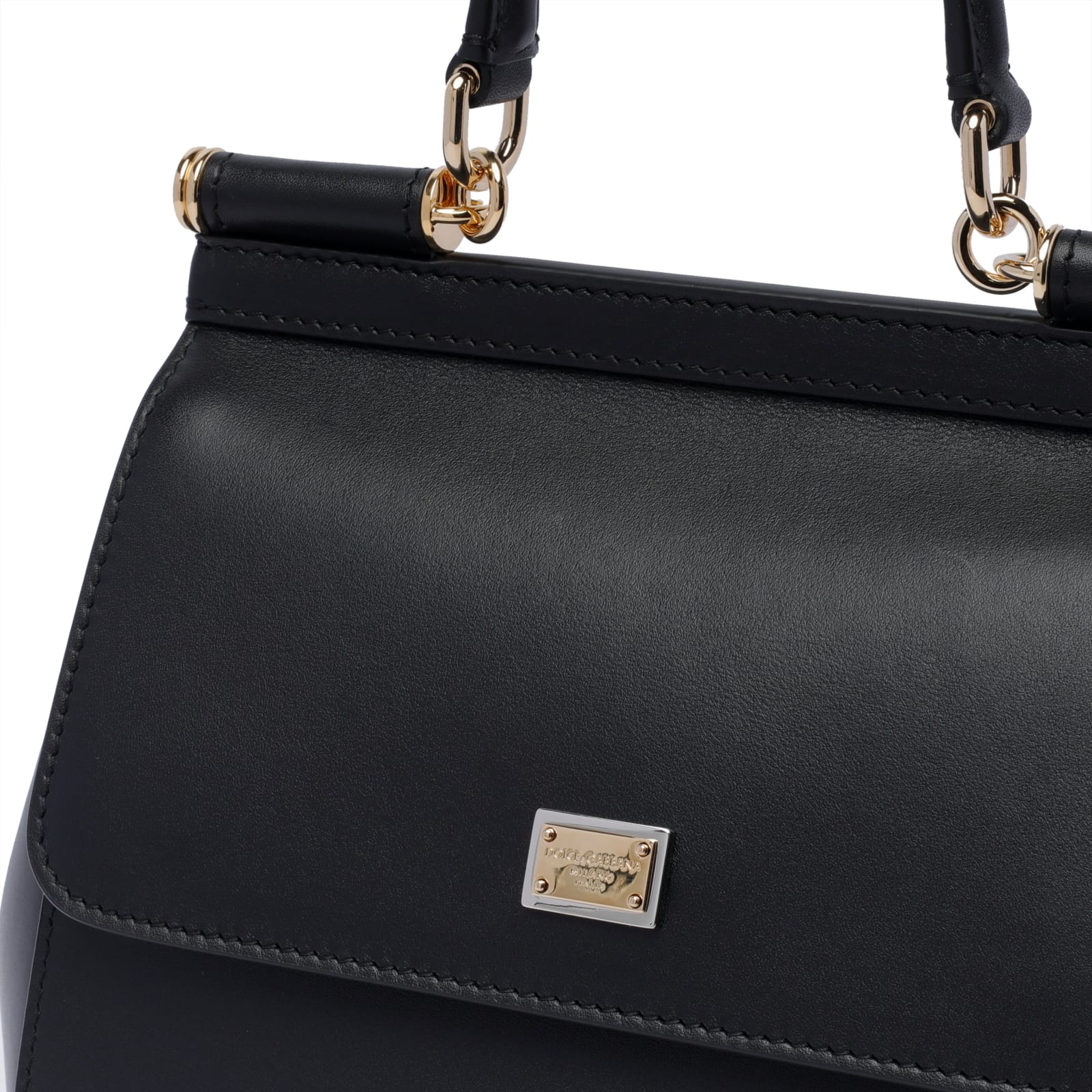 Shop Dolce & Gabbana Medium Sicily Handbag In Black